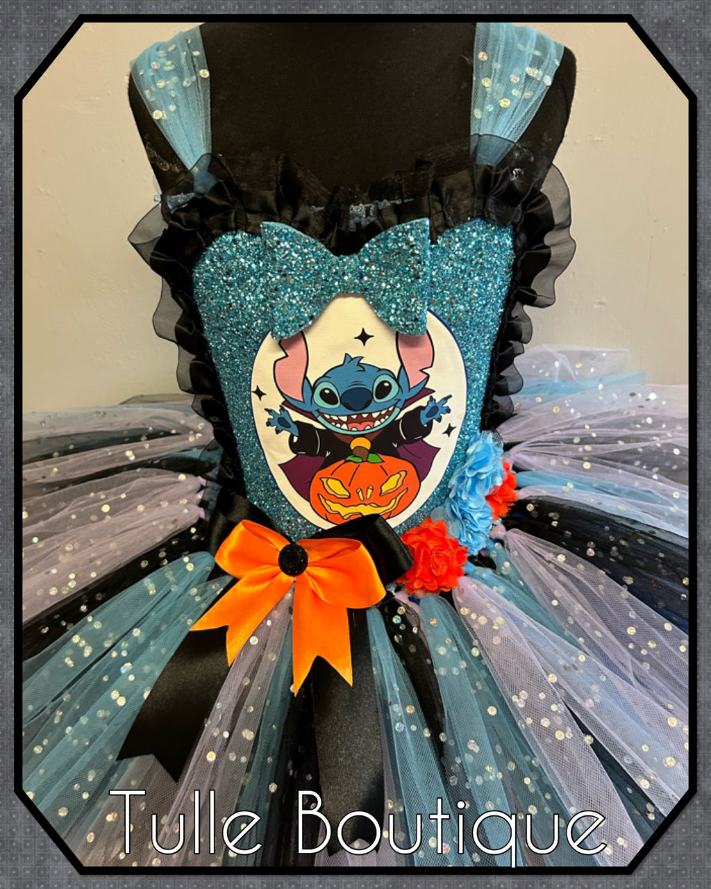 Girls toddlers Halloween scary Stitch tutu dress, ballgown, fancy dress costume