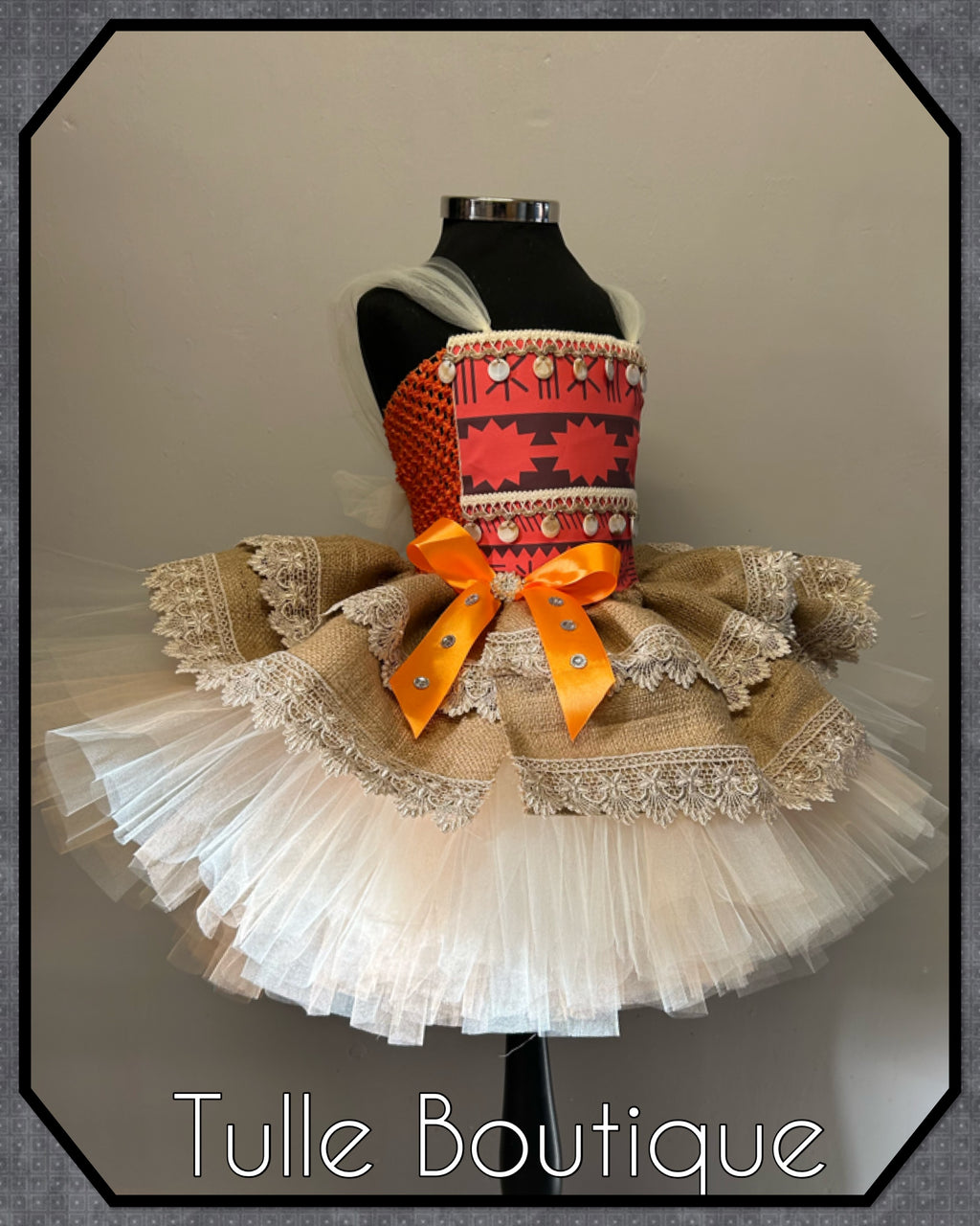 Girls toddlers Moana tutu dress, ballgown, fancy dress costume