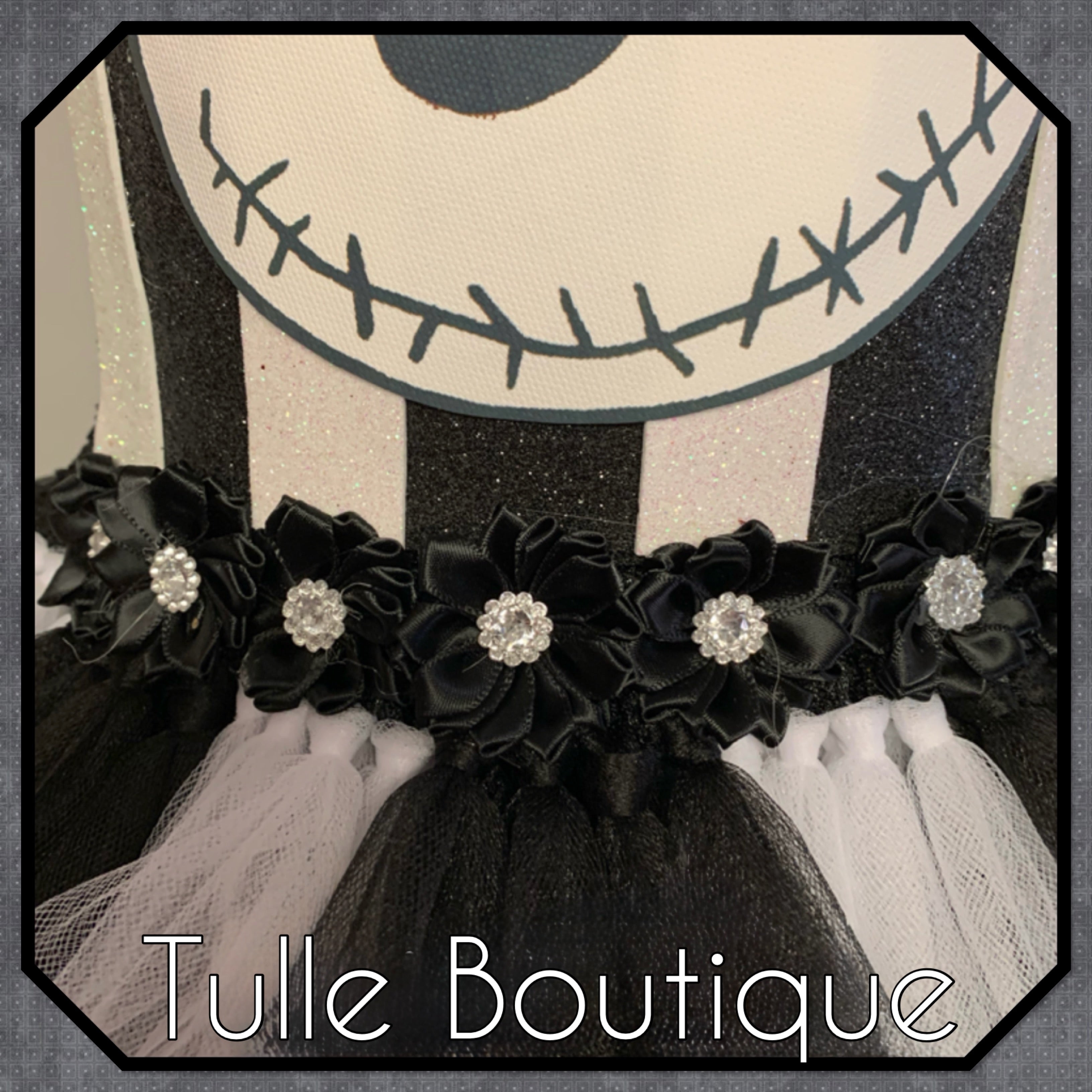 Girls toddlers Halloween Jack Skellington skull tutu dress, ballgown, fancy dress costume