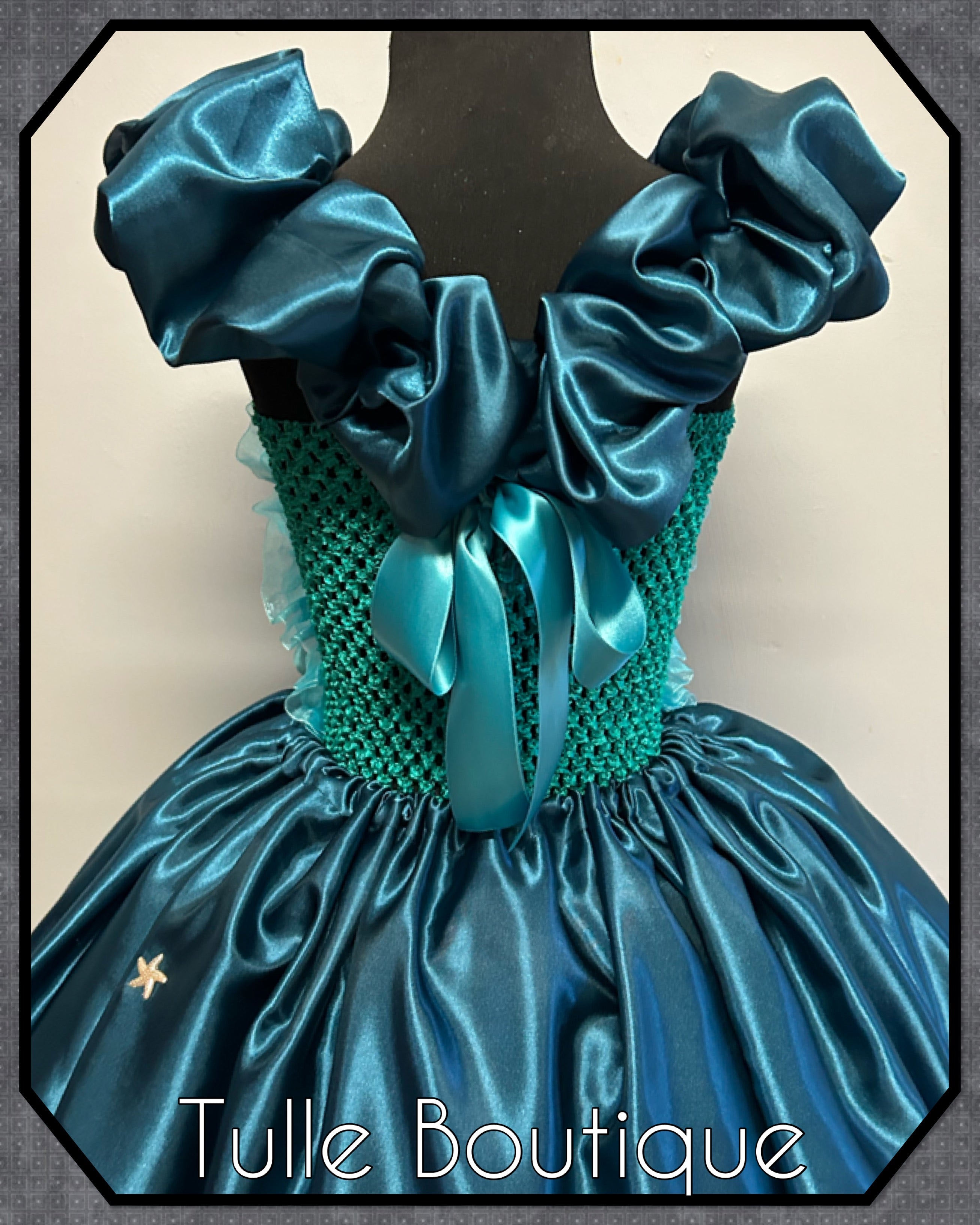 Girls toddlers The little Mermaid Princess Ariel tutu dress, ballgown, fancy dress costume full length