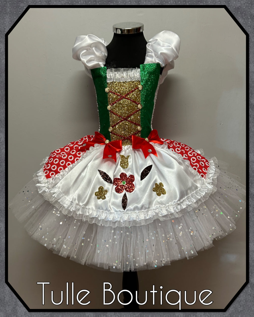 Girls toddlers Doll on a music box tutu dress, chitty chitty bang bang ballgown, fancy dress costume