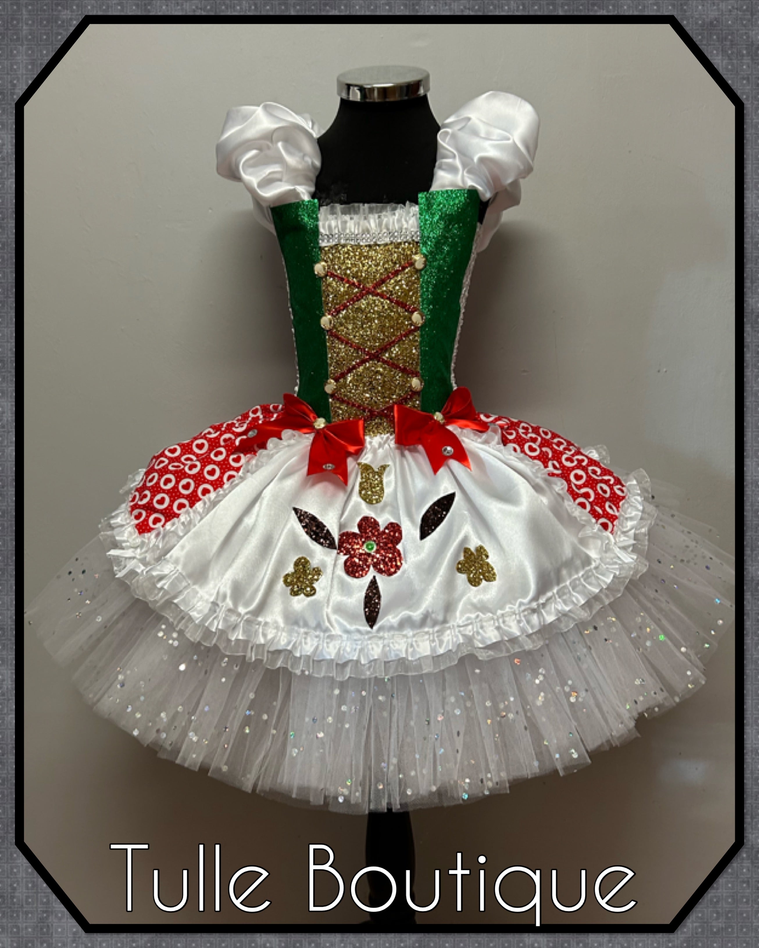 Girls toddlers Doll on a music box tutu dress, chitty chitty bang bang ballgown, fancy dress costume