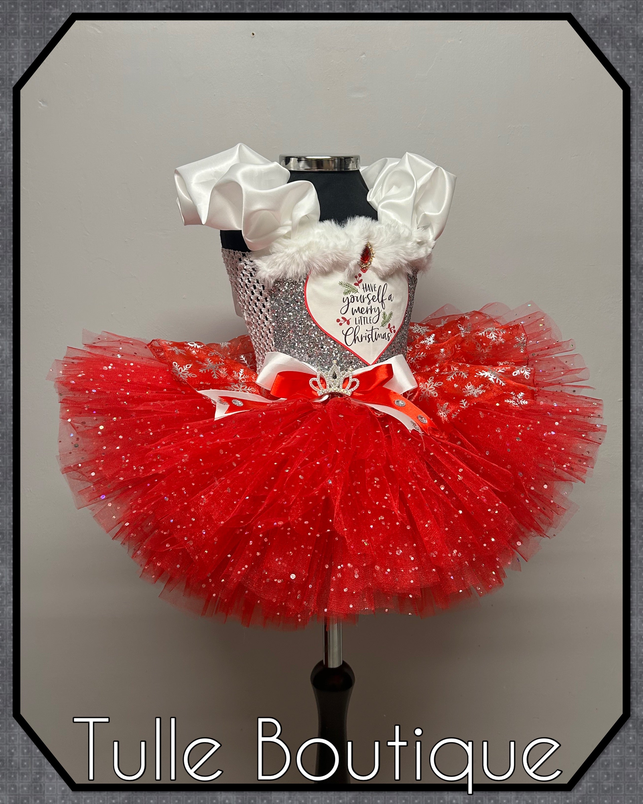 Girls toddlers Christmas Snowflake tutu dress,ballgown, fancy dress costume