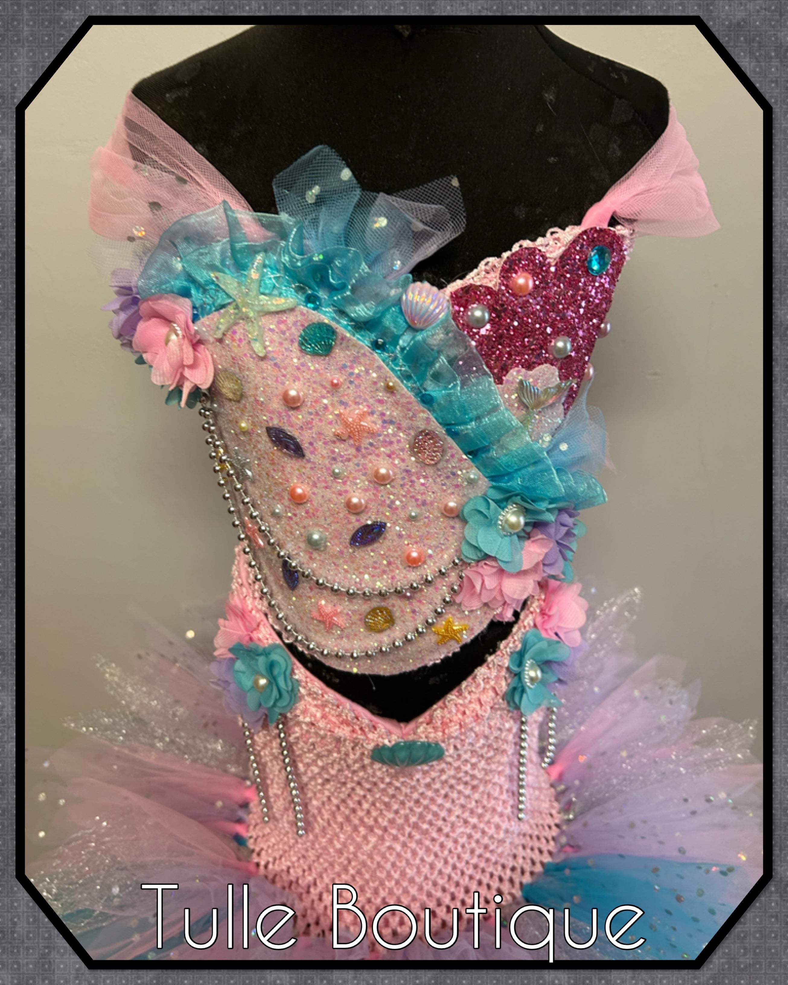 Girls toddlers Mermaid fishtail tutu dress, ballgown, fancy dress costume