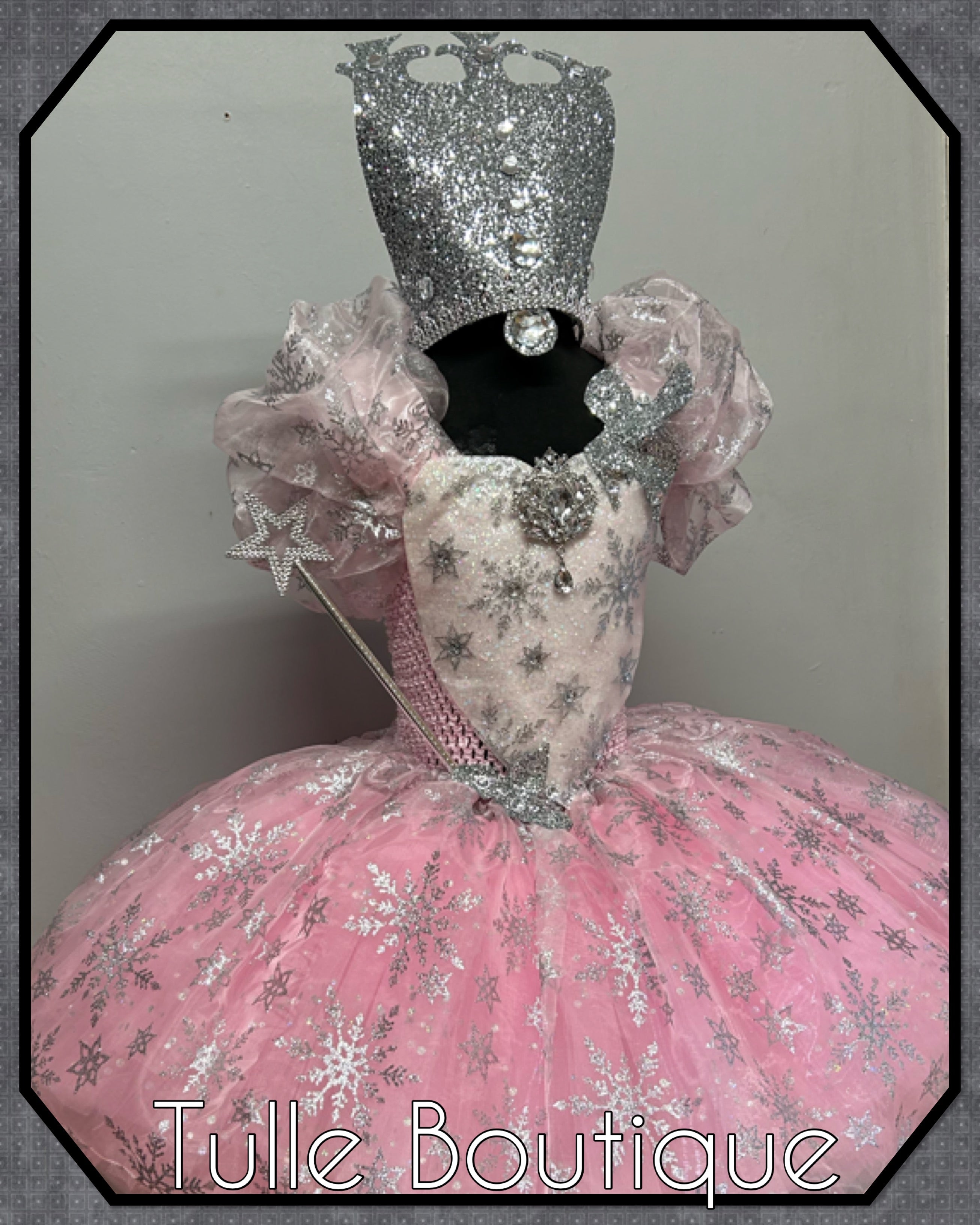 Girls toddlers wizard of Oz Glinda the good witch tutu dress,ballgown, fancy dress costume