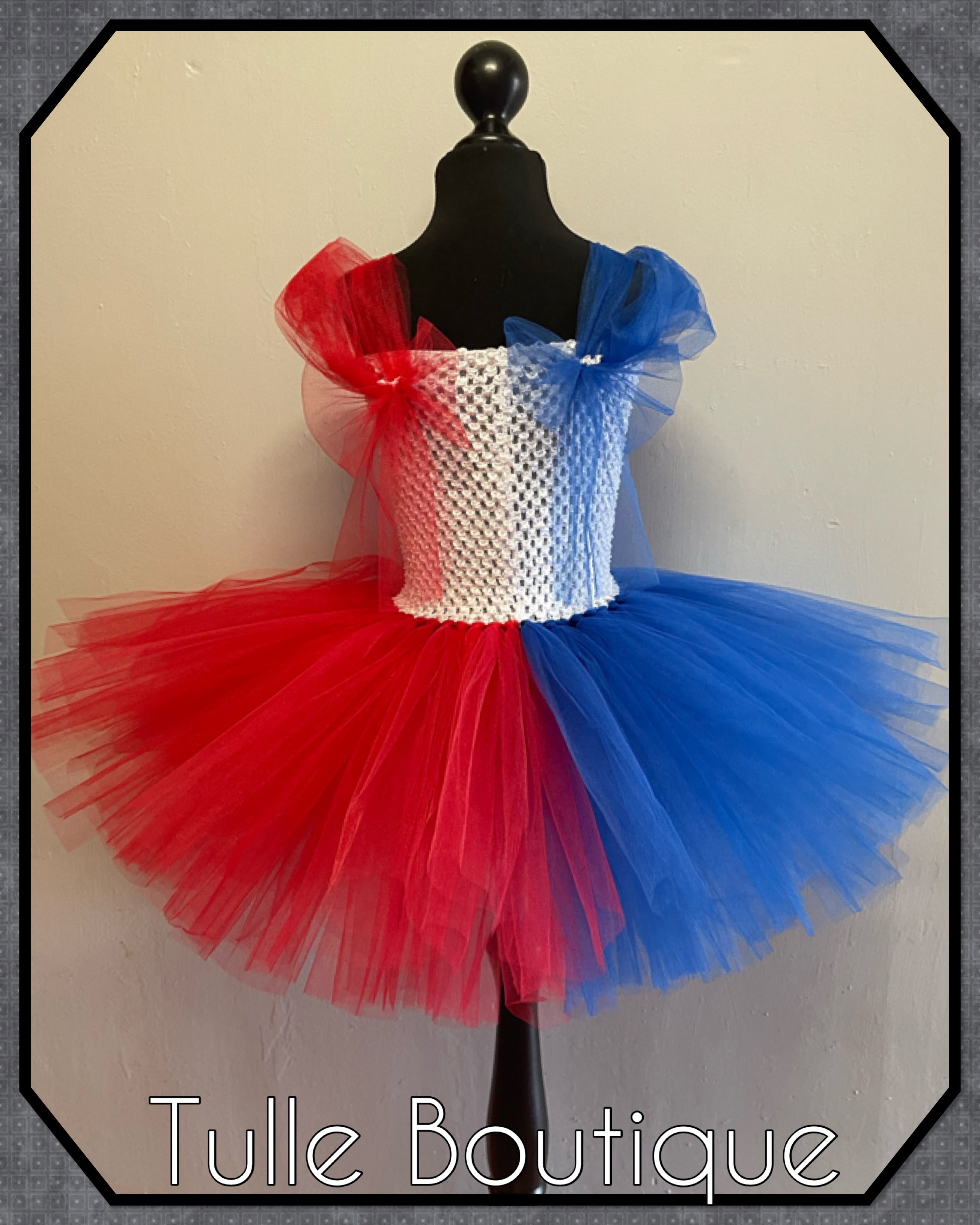Girls toddlers Superhero Harley Quinn  tutu dress, ballgown, fancy dress costume