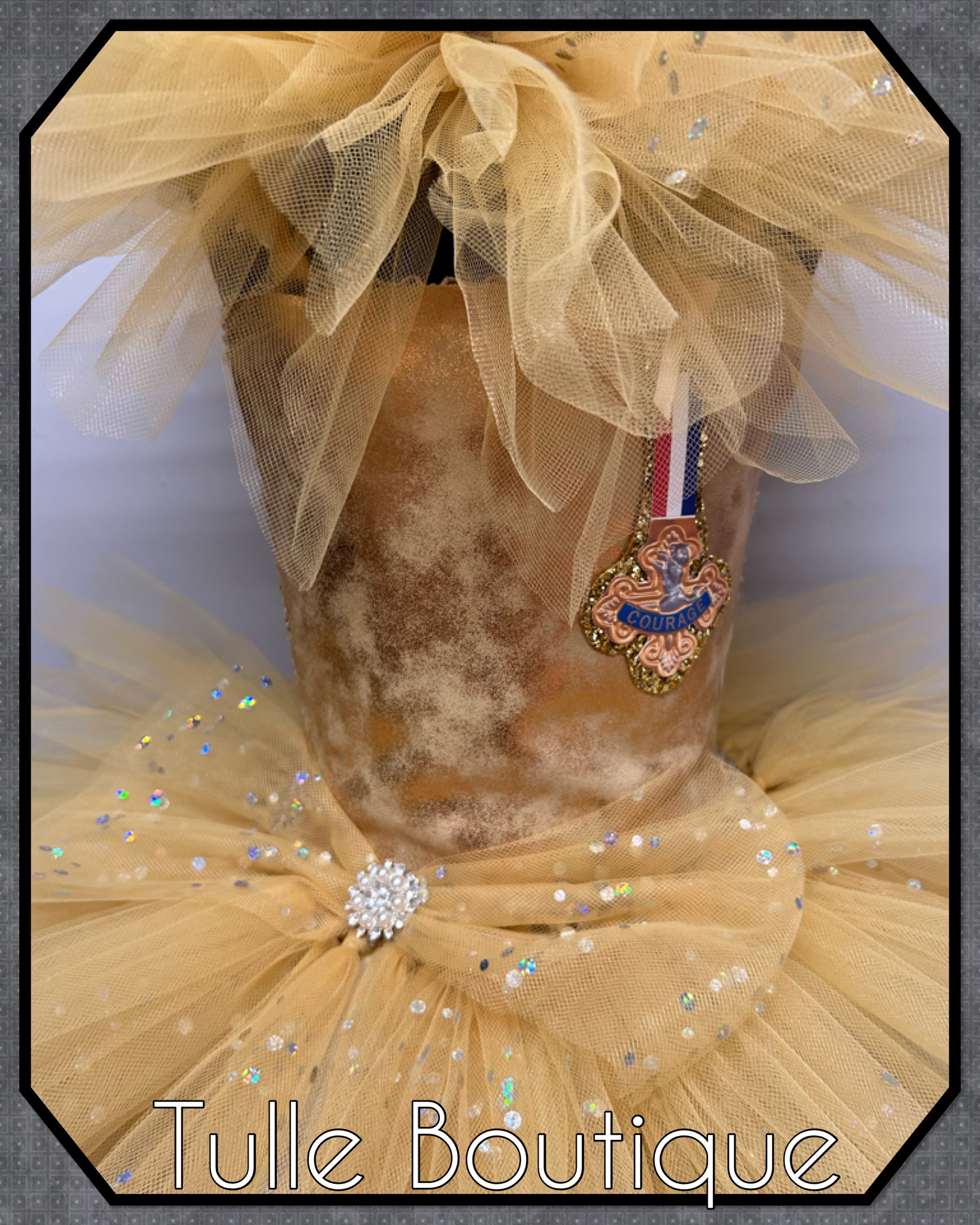 Girls toddlers The cowardly lion tutu dress, ballgown, wizard of Oz fancy dress costume