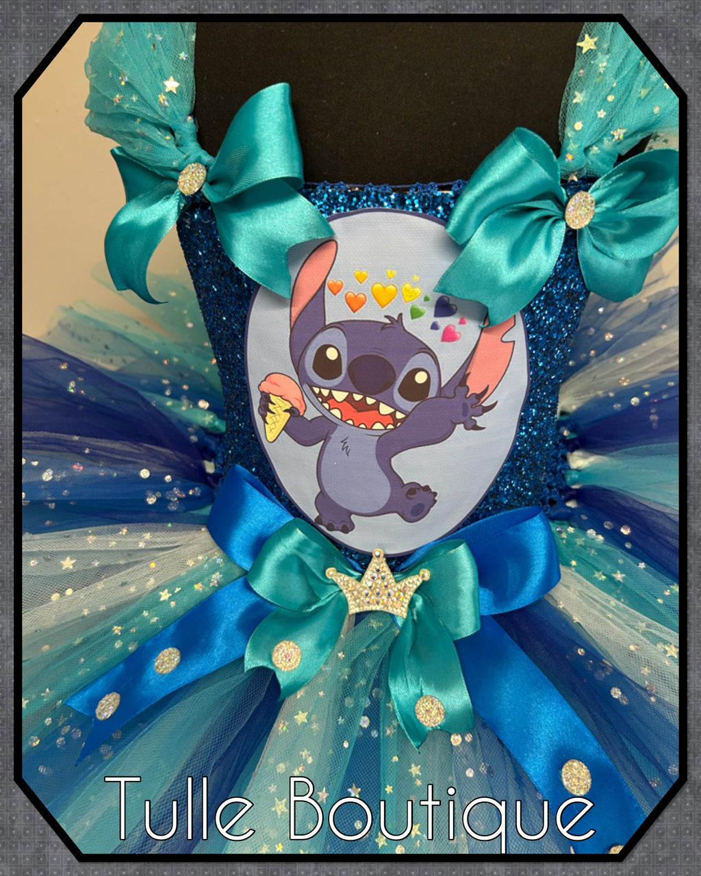 Girls toddlers Stitch tutu dress, ballgown, fancy dress costume