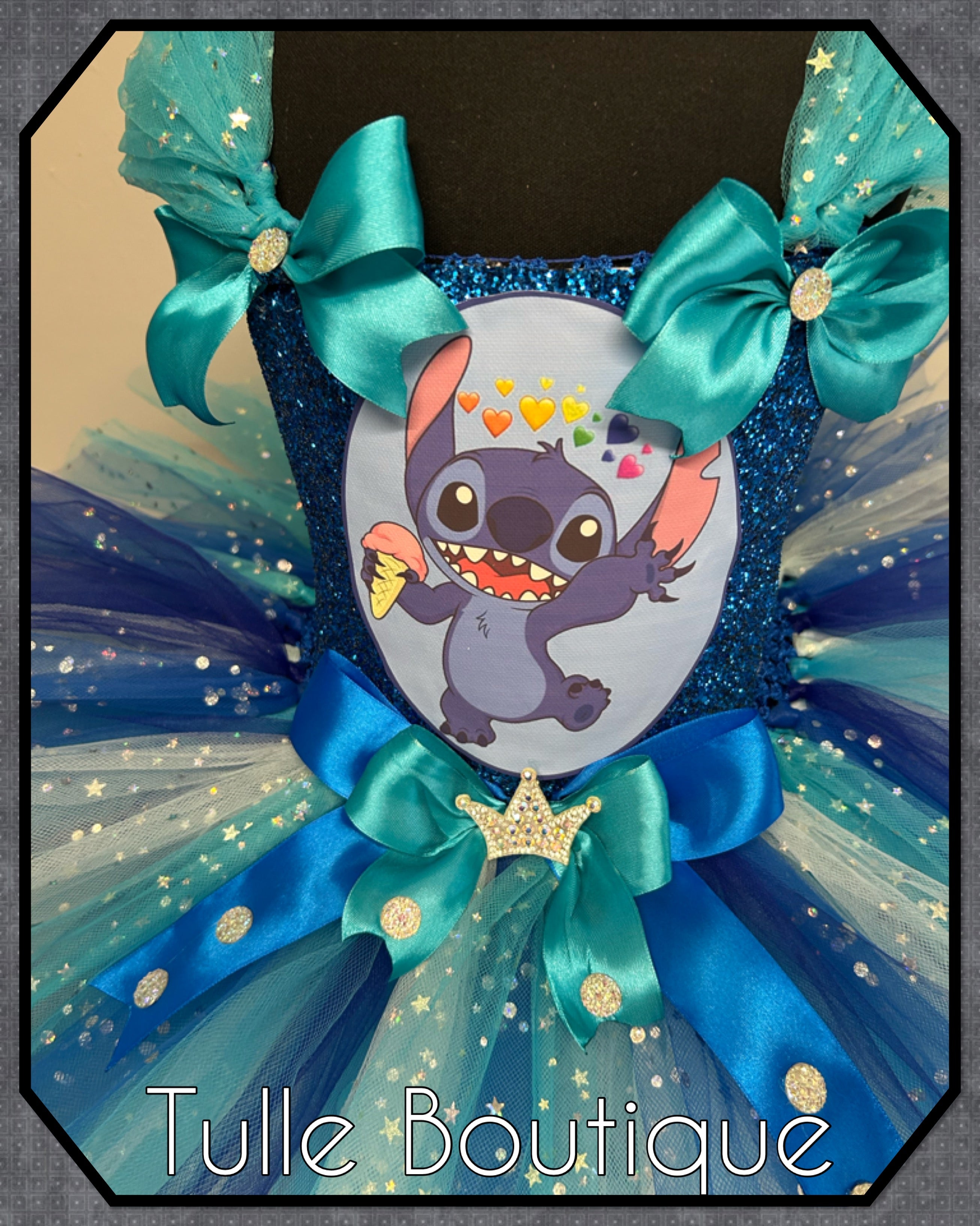 Girls toddlers Stitch tutu dress, ballgown, fancy dress costume