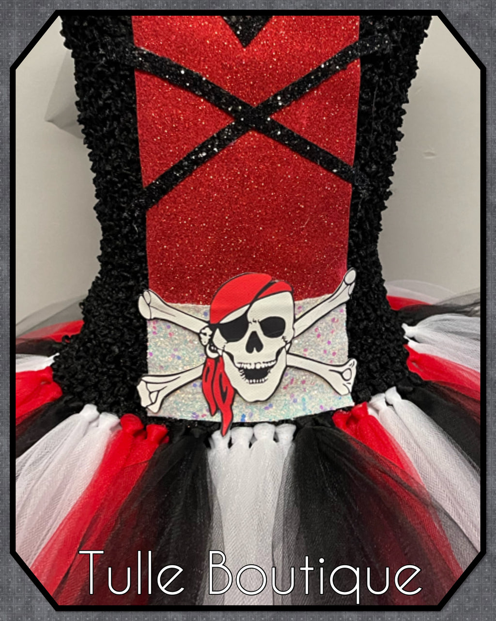 Girls toddlers Pirate tutu dress, book day fancy dress Halloween costume