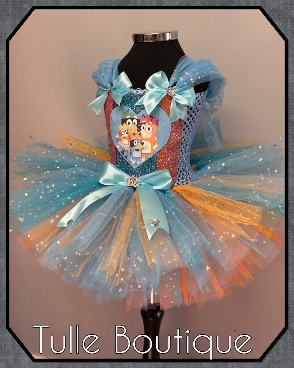 Girls toddlers Bluey tutu dress, ballgown, paw patrol fancy dress costume