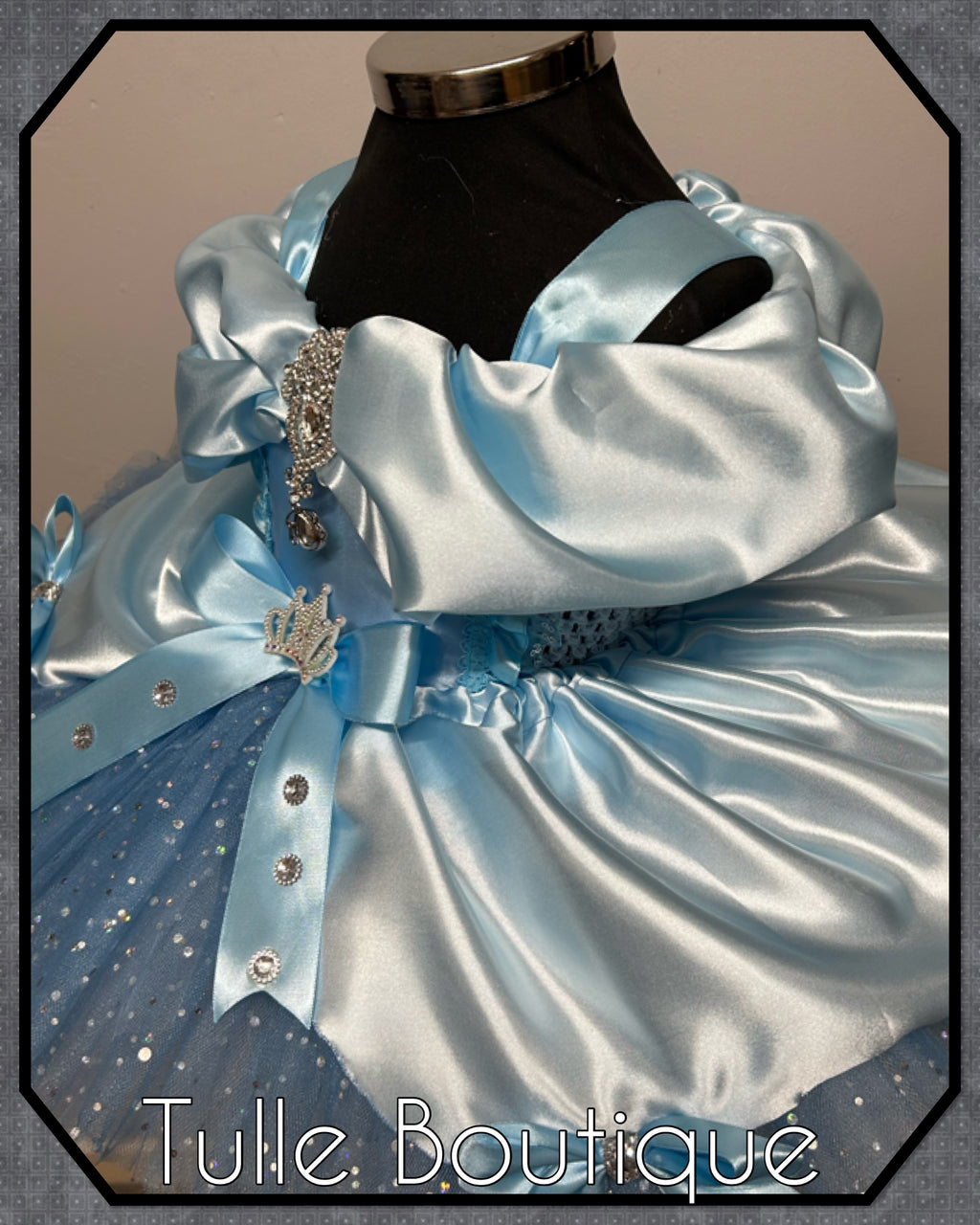 Girls toddlers Disney Princess Cinderella blue tutu dress, birthday ballgown, fancy dress costume