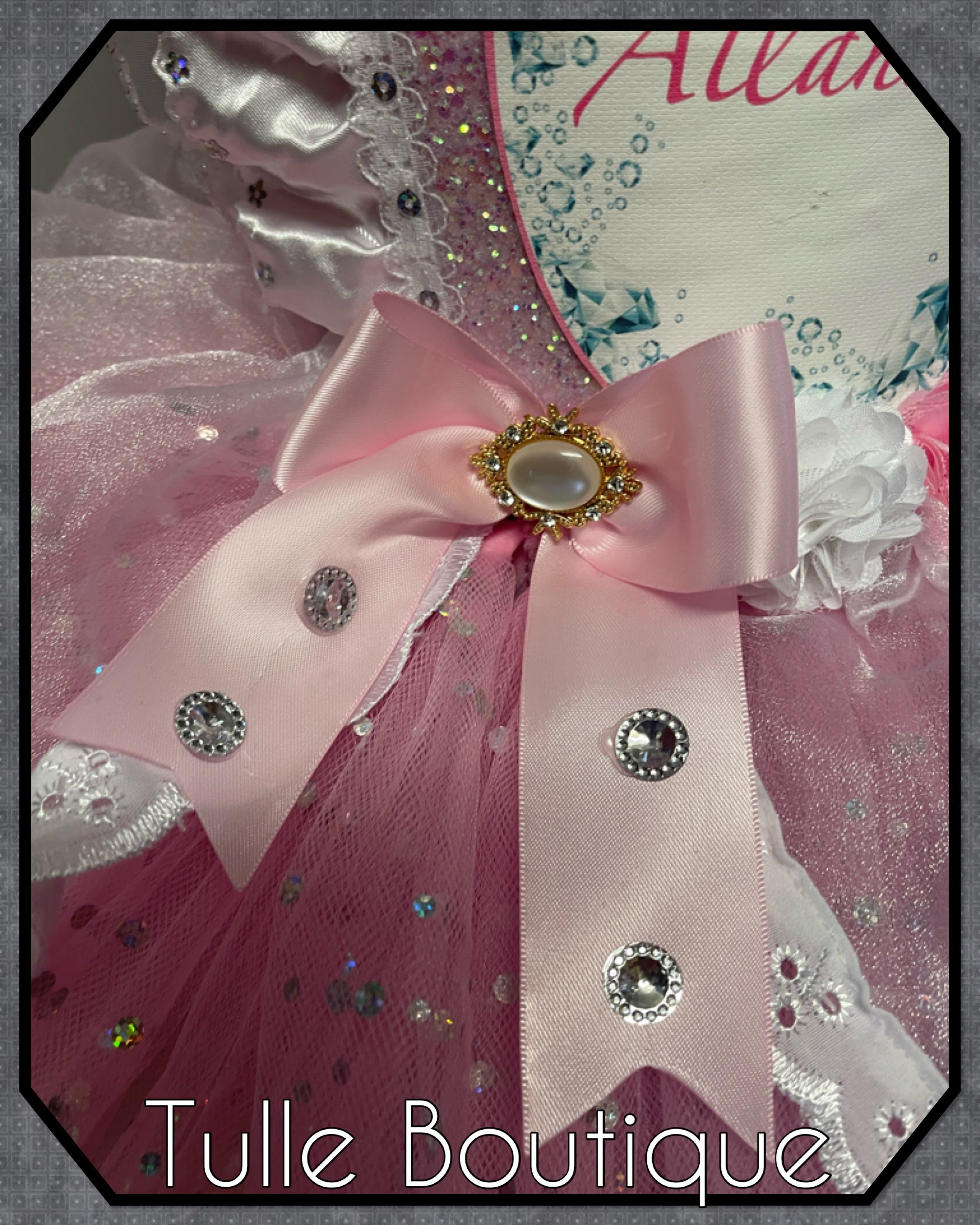 Girls toddlers Princess personalised tutu birthday party dress,pink ballgown, fancy dress costume