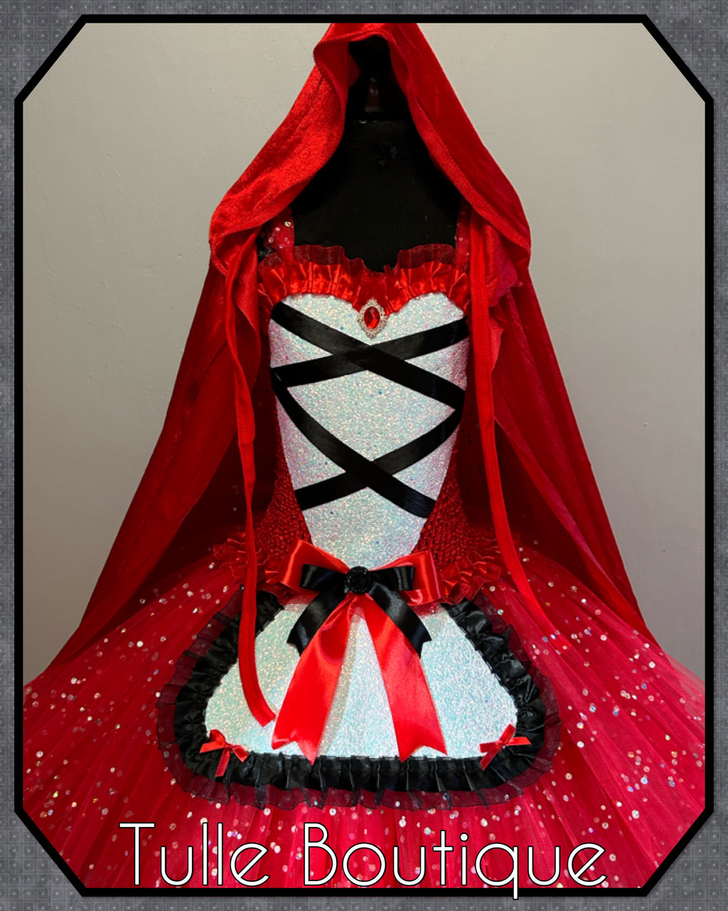 Girls toddlers Little Red Riding Hood tutu dress, ballgown, fancy dress book day costume