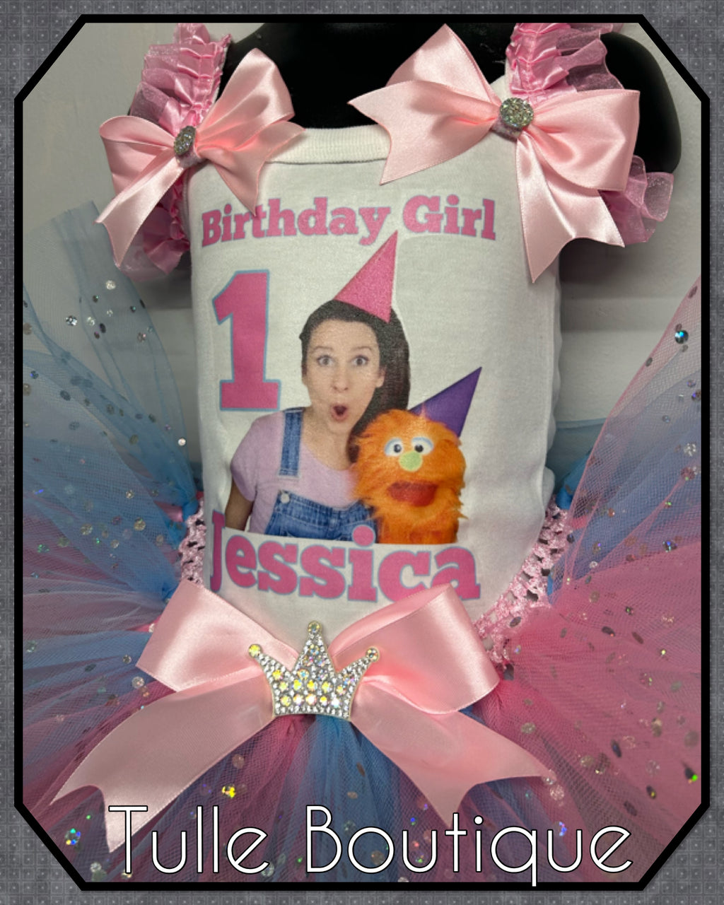 Girls toddlers Ms.Rachel birthday tutu outfit fancy dress costume