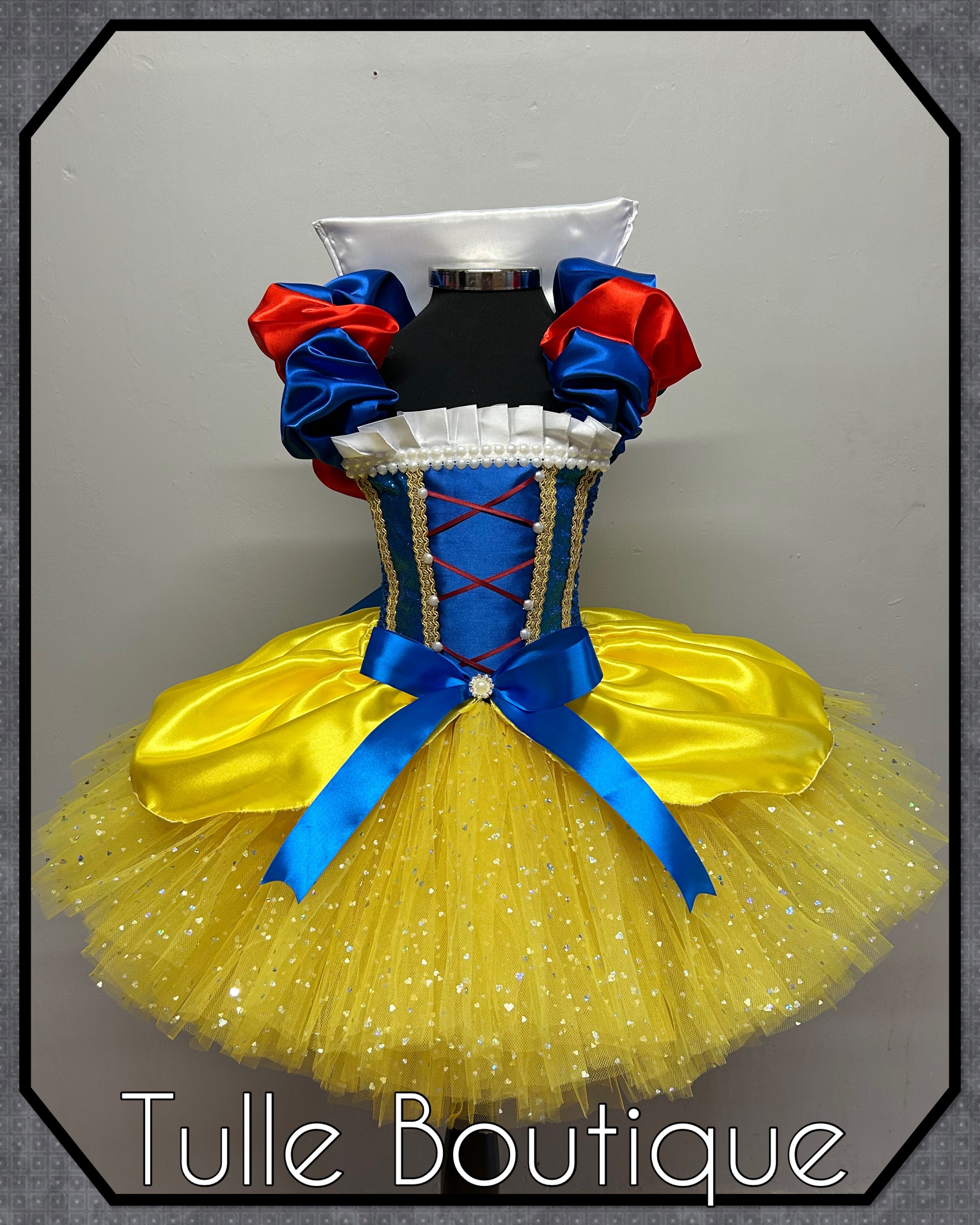 Girls toddlers Snow White Princess tutu birthday party dress,ballgown, fancy dress costume