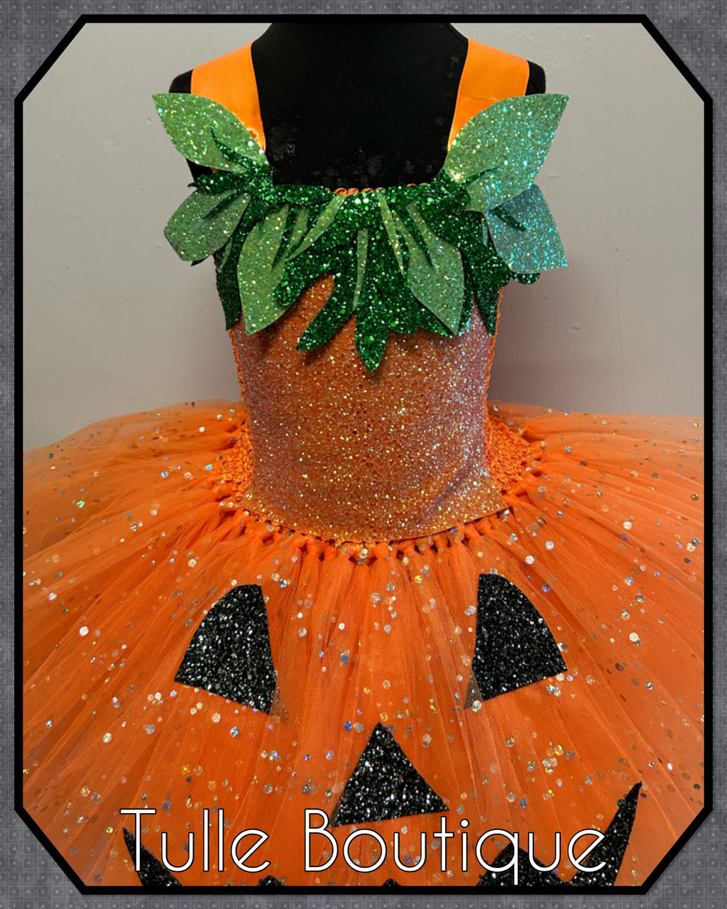 Girls toddlers Sparkly glitter Pumpkin Halloween tutu dress, ballgown, fancy dress costume