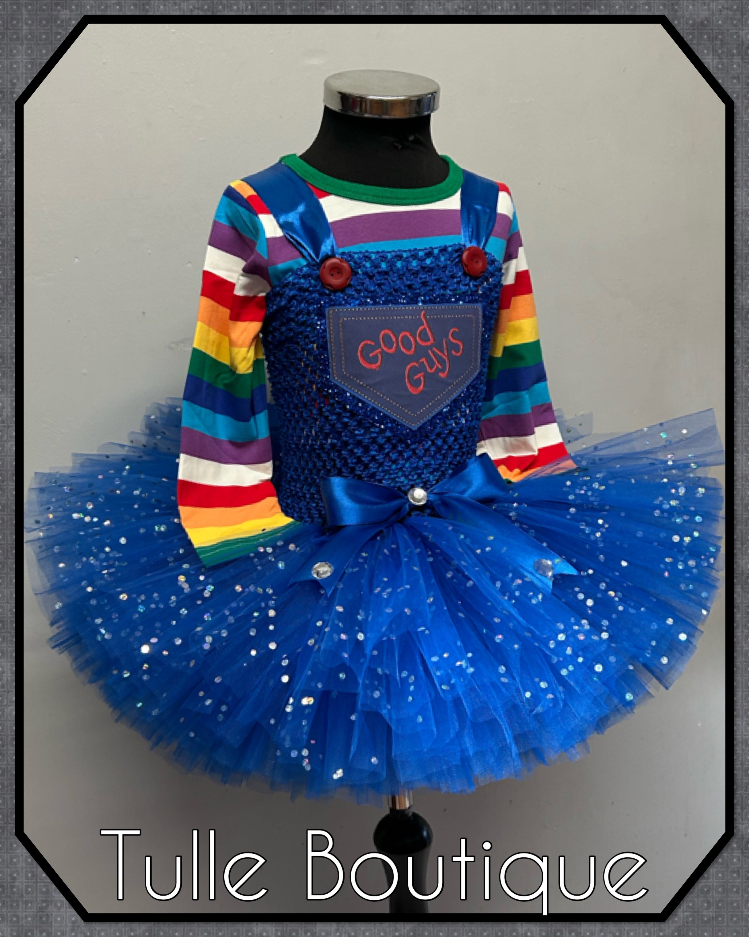Girls toddlers Childs Play Chucky tutu dress, book day fancy dress costume