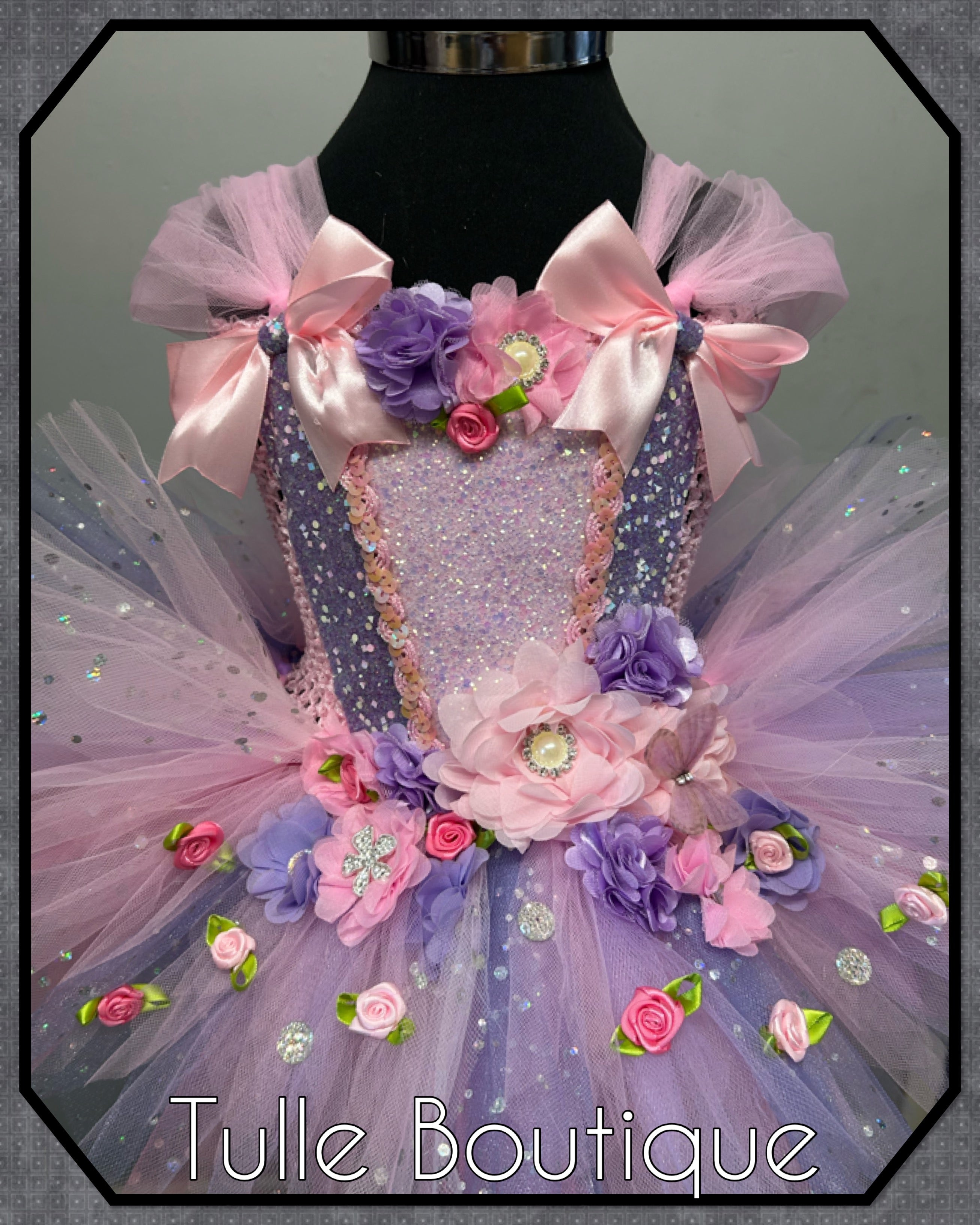 Girls toddlers Lana fairy tutu dress pinks and lilac, ballgown, fancy dress costume