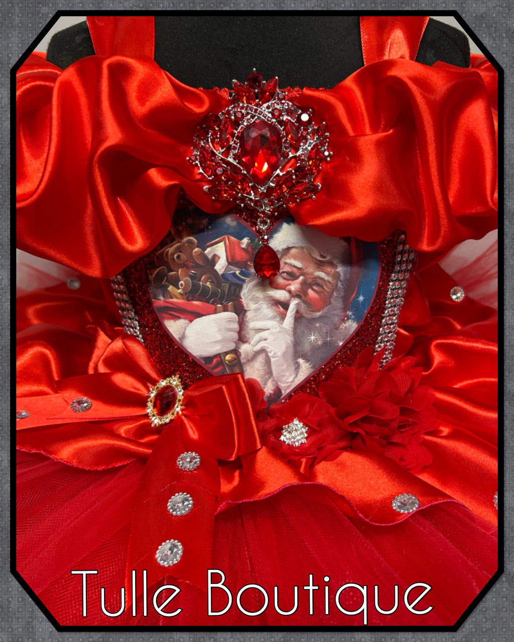 Girls toddlers Vintage Santa tutu dress,ballgown, fancy dress costume