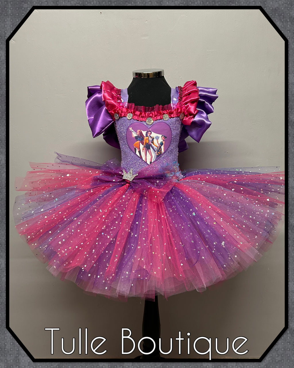 Girls toddlers Princess tutu dress, ballgown, Kpop Demon Hunters fancy dress costume