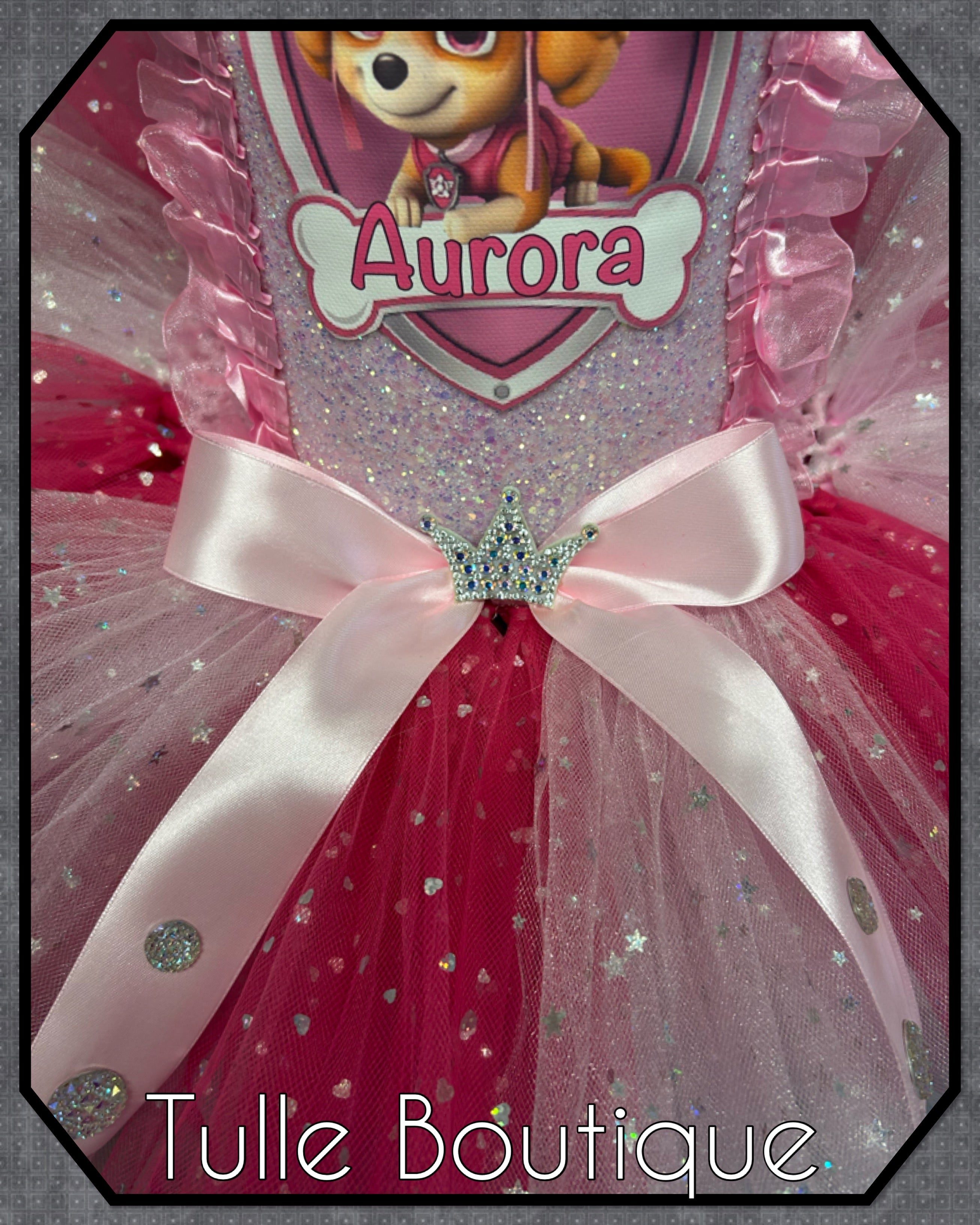 Girls toddlers Skye pup tutu dress, ballgown, paw patrol fancy dress costume