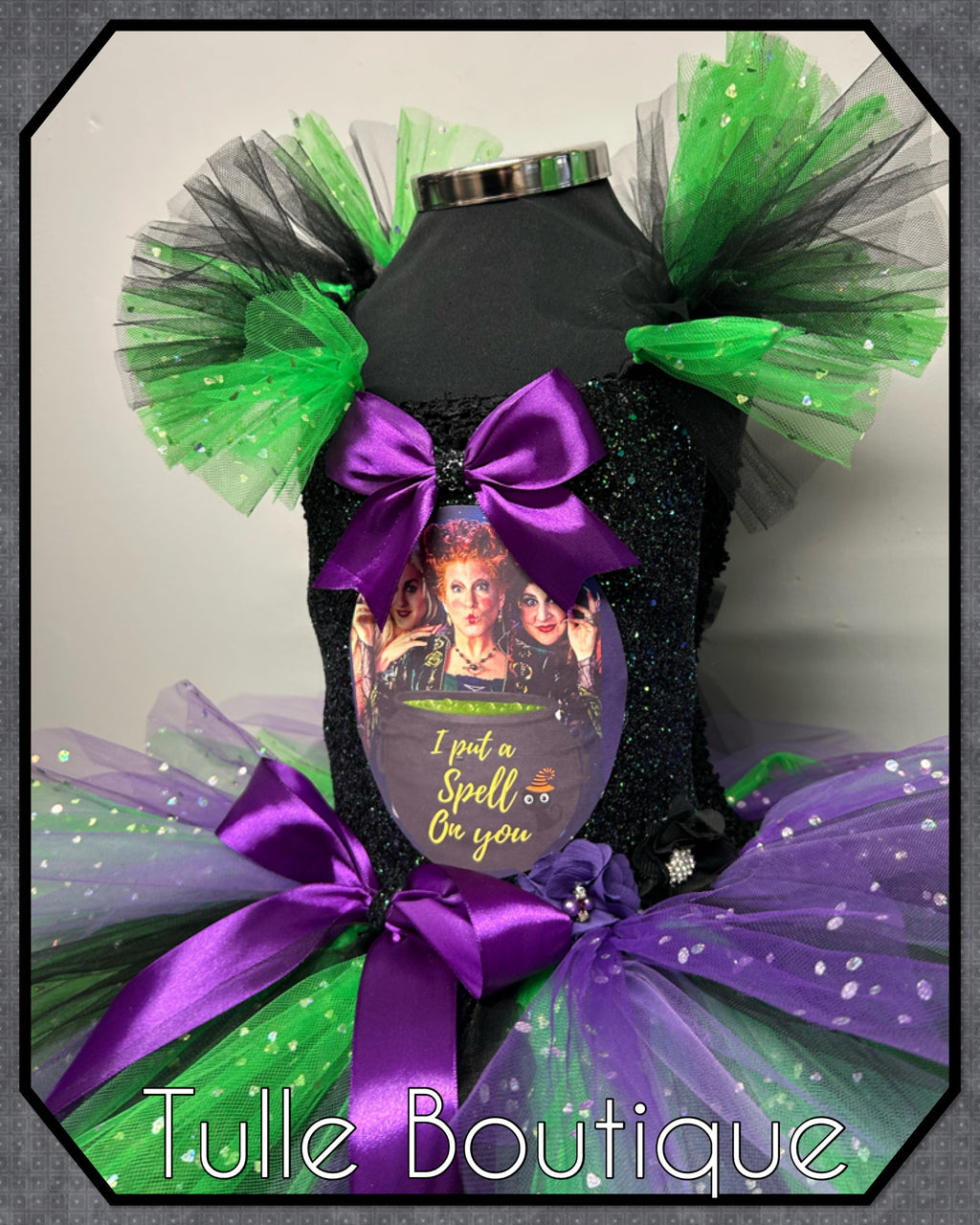 Girls toddlers Halloween Hocus Pocus tutu dress, ballgown, fancy dress costume