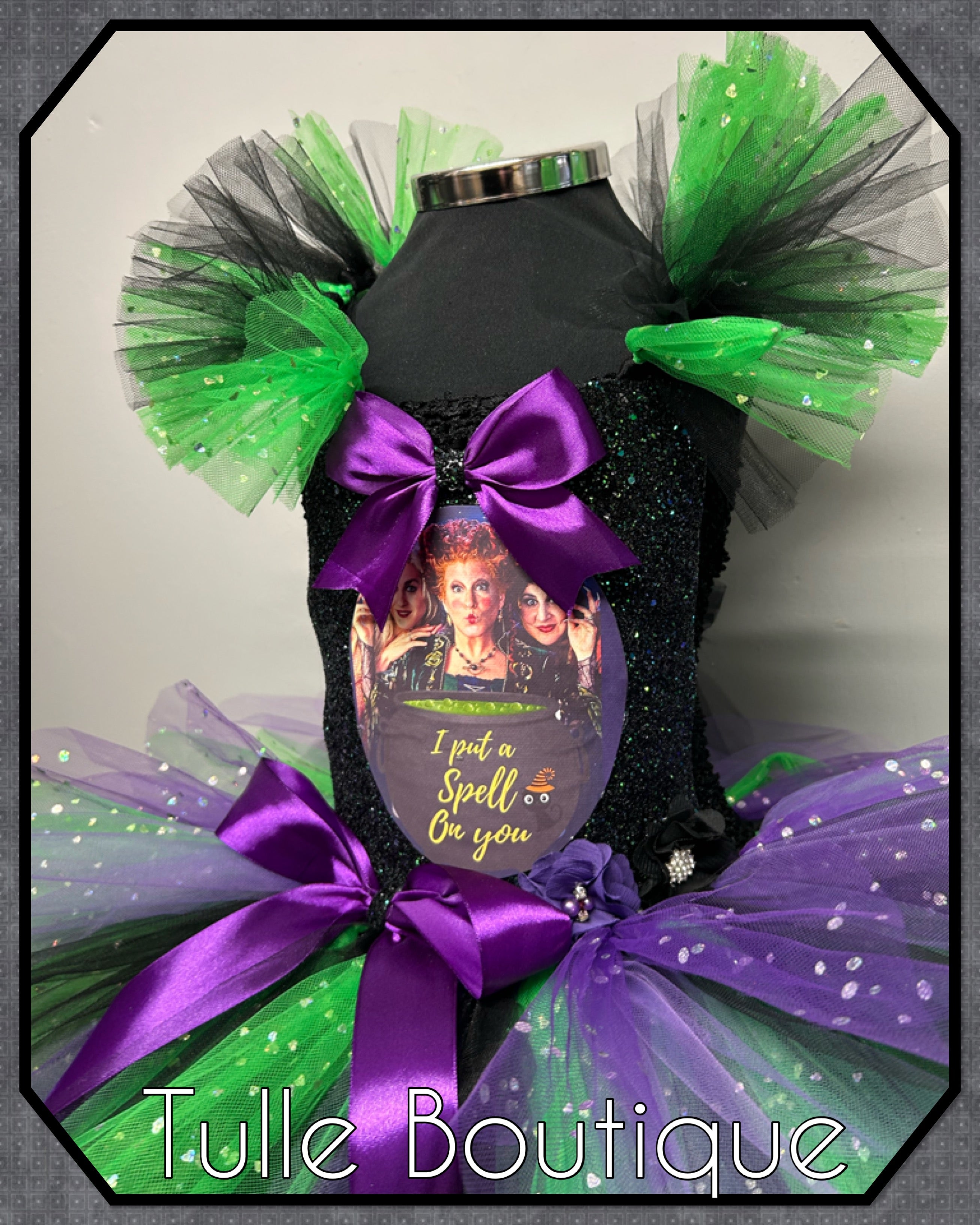Girls toddlers Halloween Hocus Pocus tutu dress, ballgown, fancy dress costume