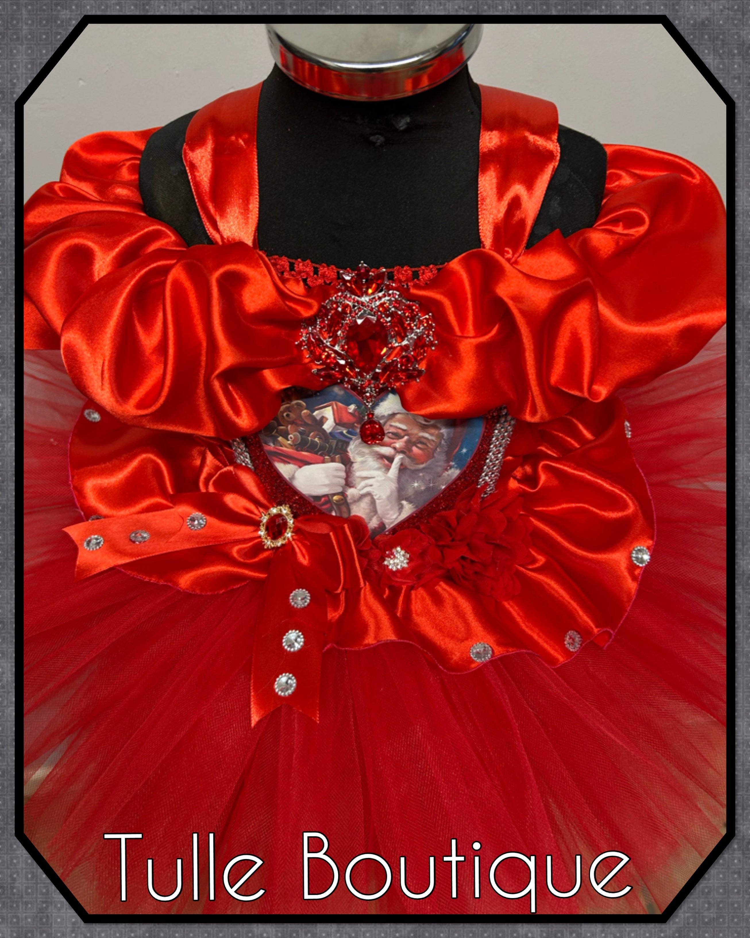 Girls toddlers Vintage Santa tutu dress,ballgown, fancy dress costume