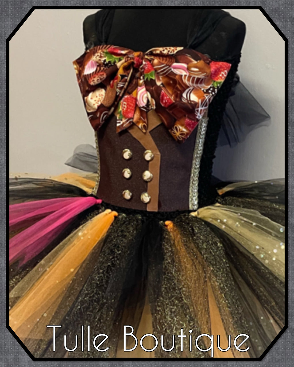 Girls toddlers Mad Hatter tutu dress, ballgown, Alice in wonderland fancy dress costume