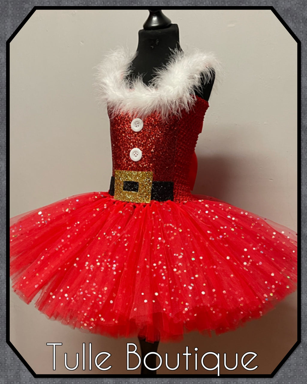 Girls toddlers Christmas Santa tutu dress, ballgown, fancy dress costume