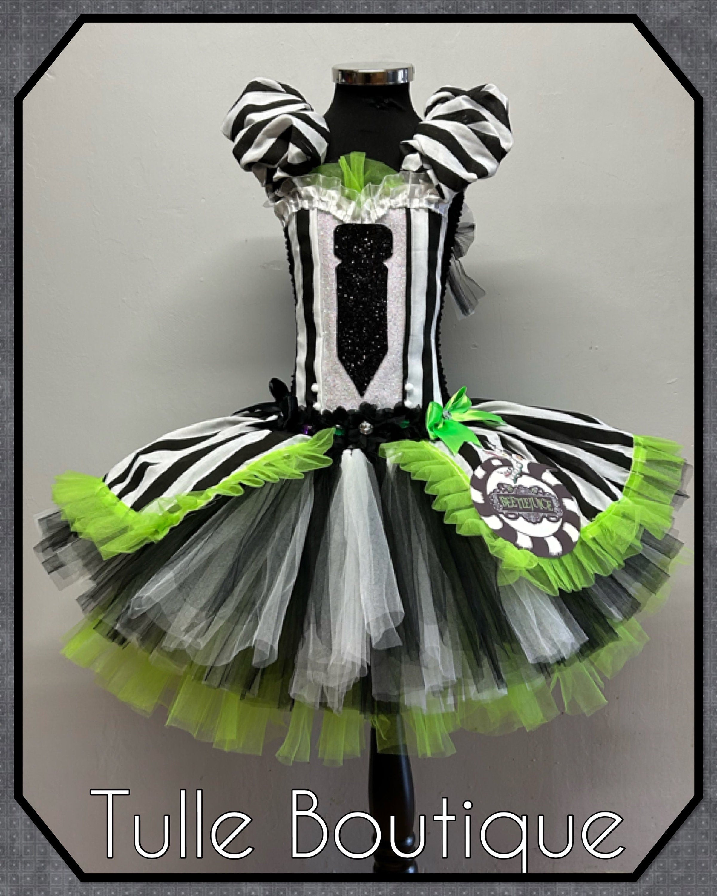 Girls toddlers Beetlejuice tutu dress, ballgown, fancy dress costume