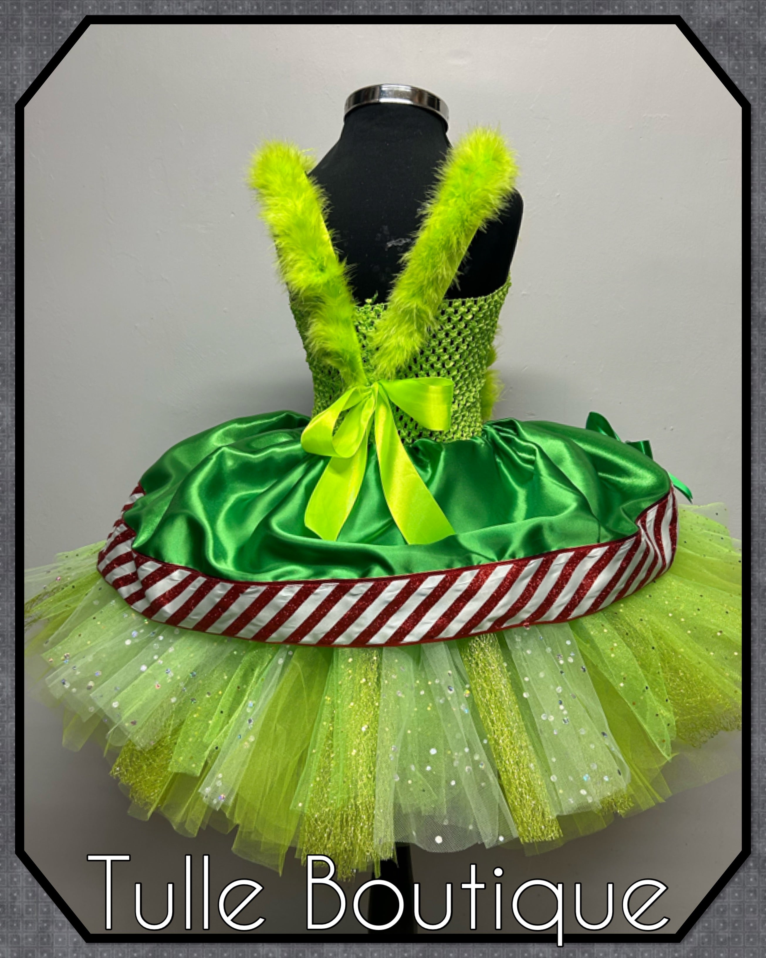 Girls toddlers The Christmas Grinch  tutu dress,ballgown, fancy dress costume
