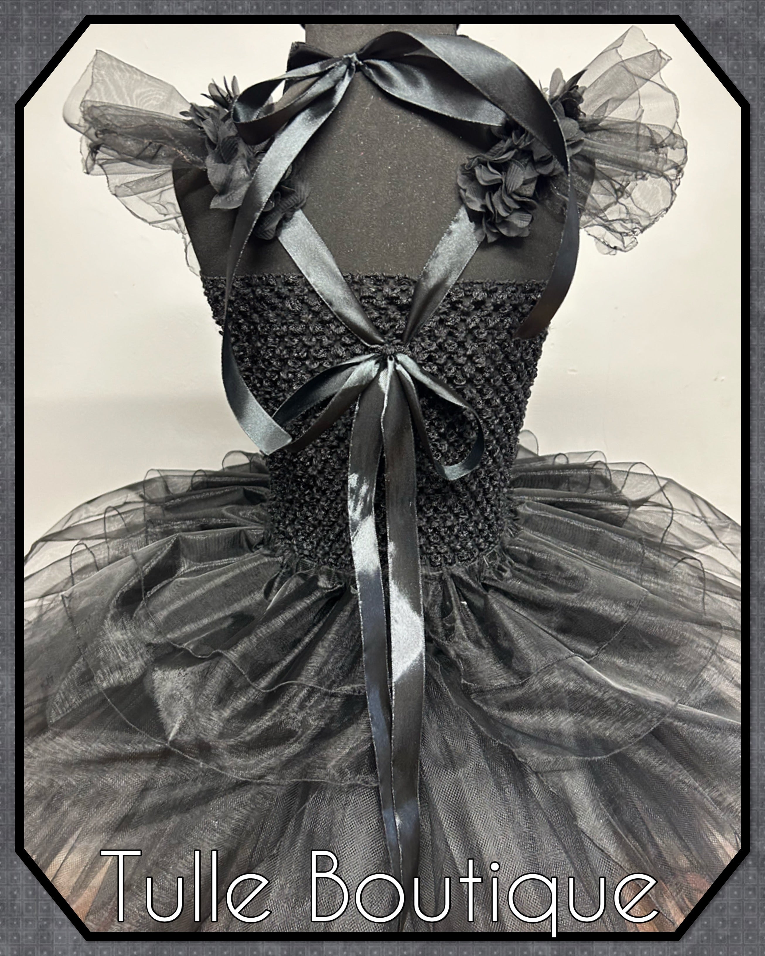Girls toddlers Wednesday Addams Prom tutu dress, ballgown,Halloween fancy dress costume