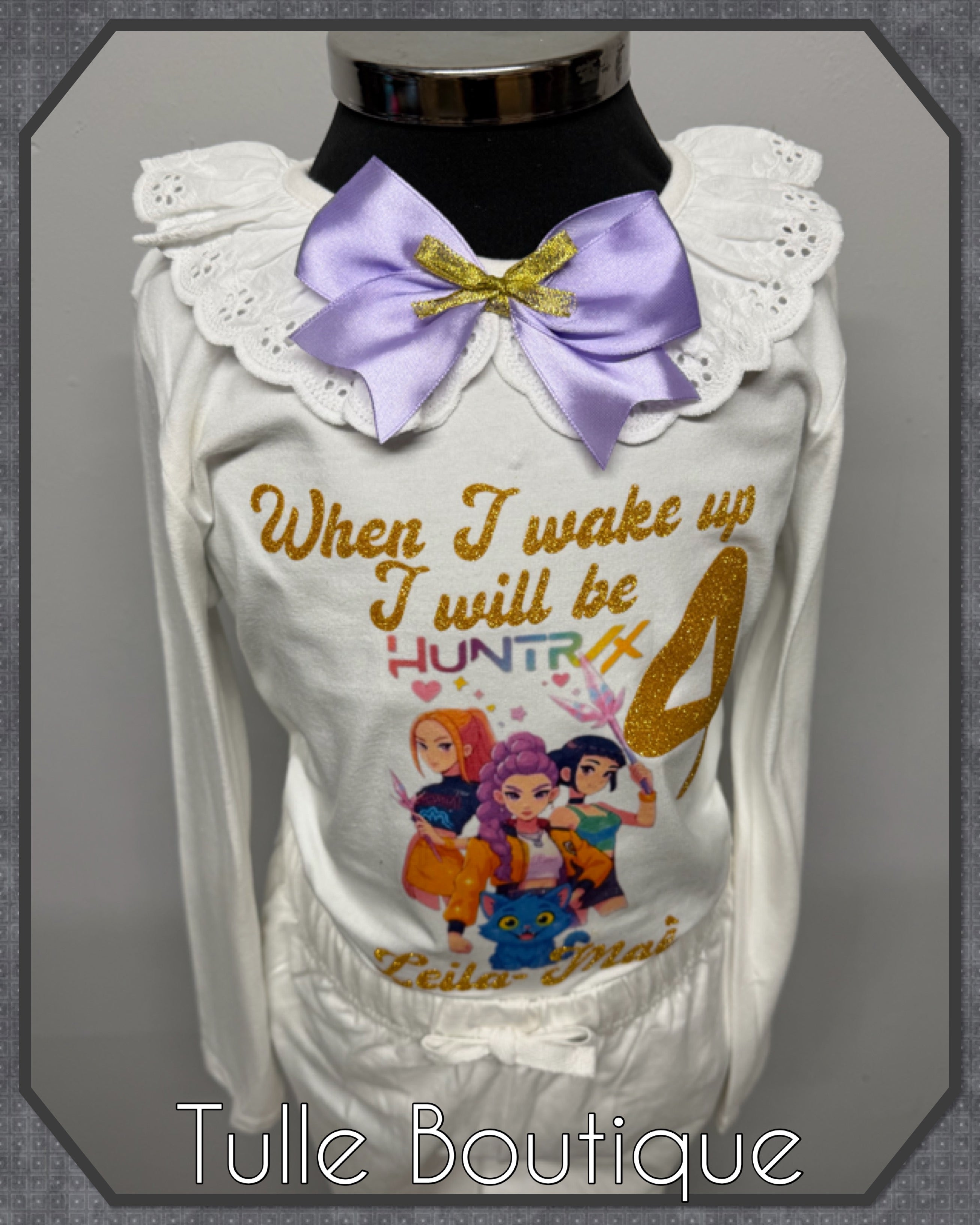 Girls toddlers Kpop demon hunters birthday personalised pjs