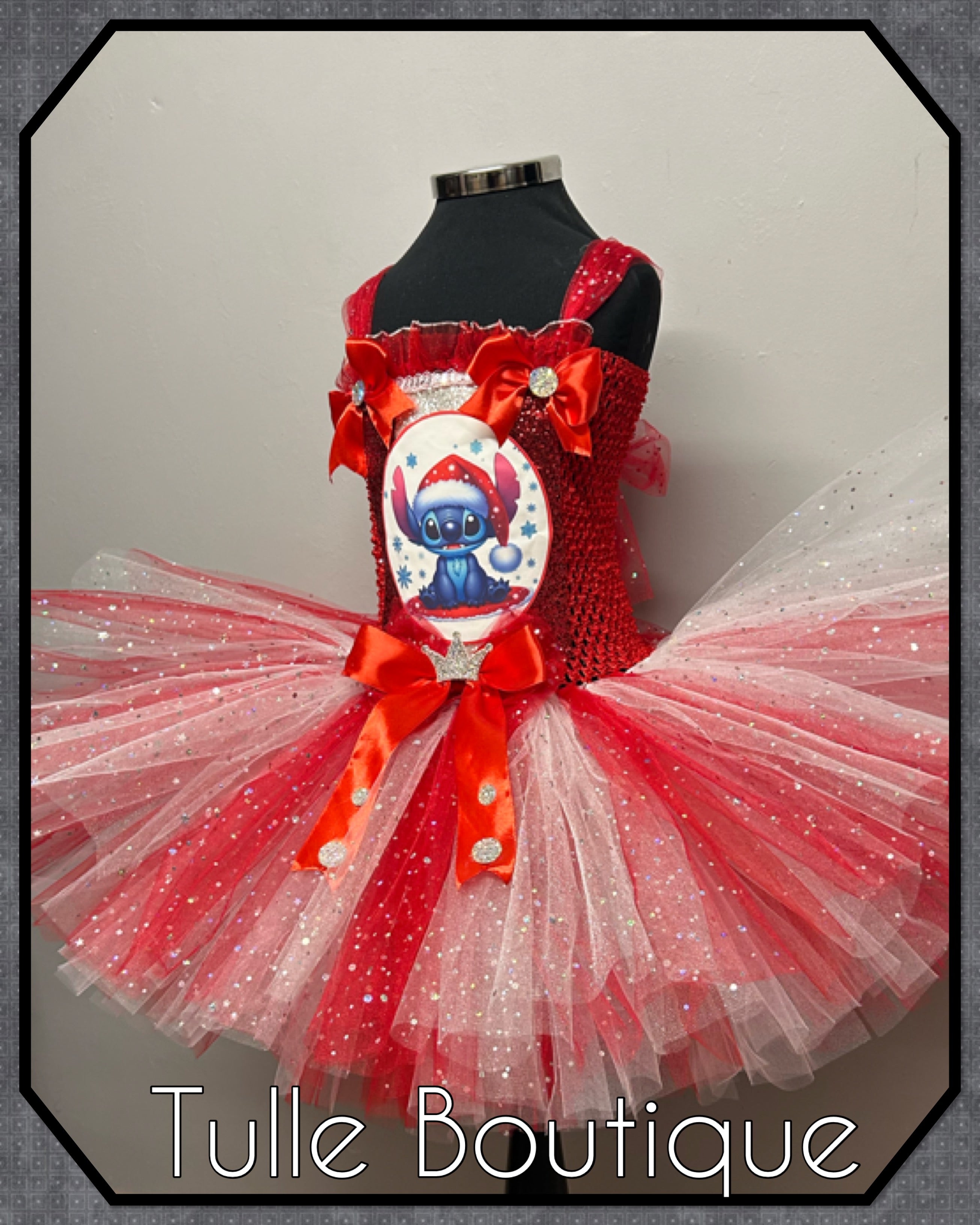 Girls toddlers Christmas Stitch tutu dress, ballgown, fancy dress costume