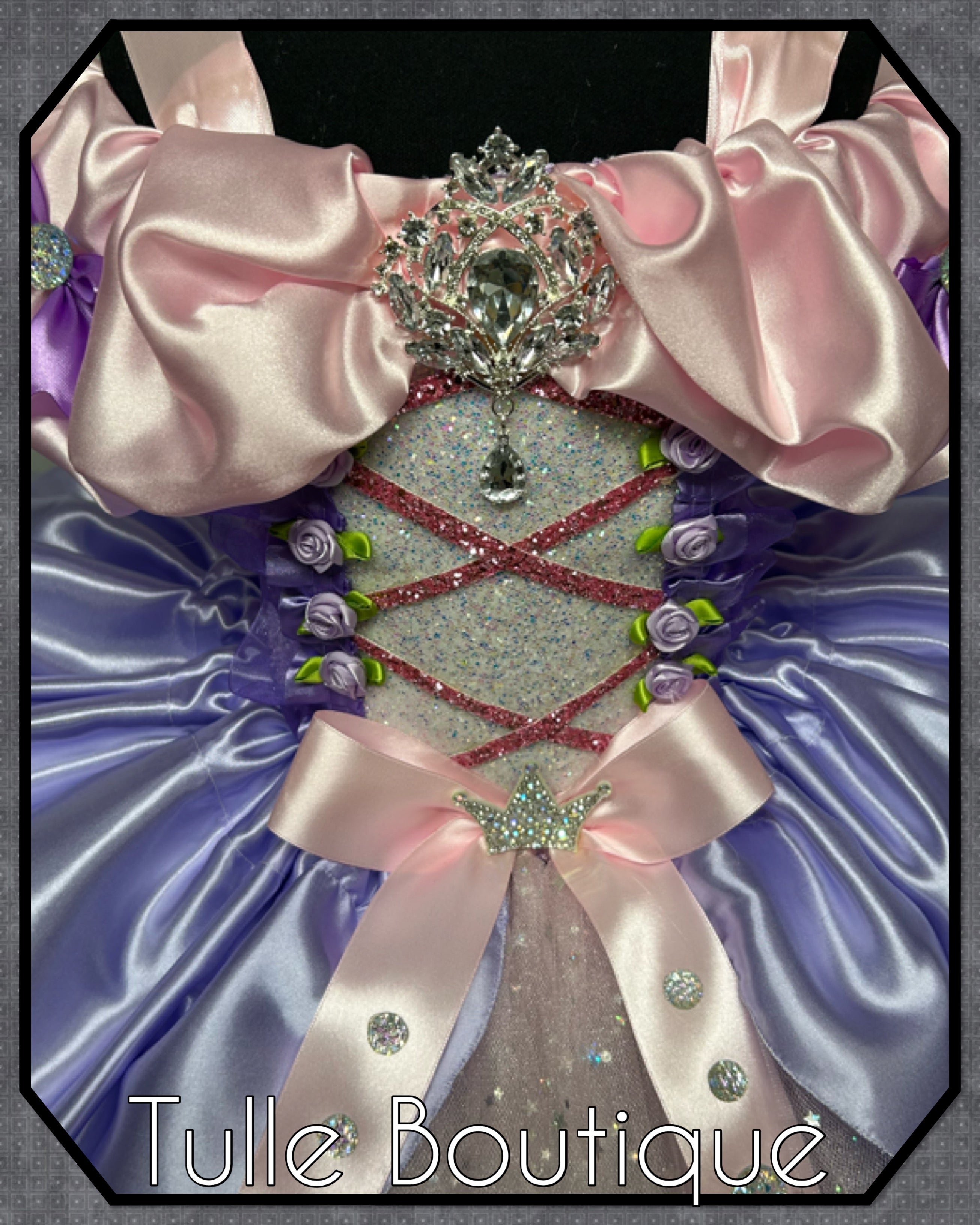 Girls toddlers Rapunzel Pink and lilac Princess tutu dress, birthday ballgown, fancy dress costume