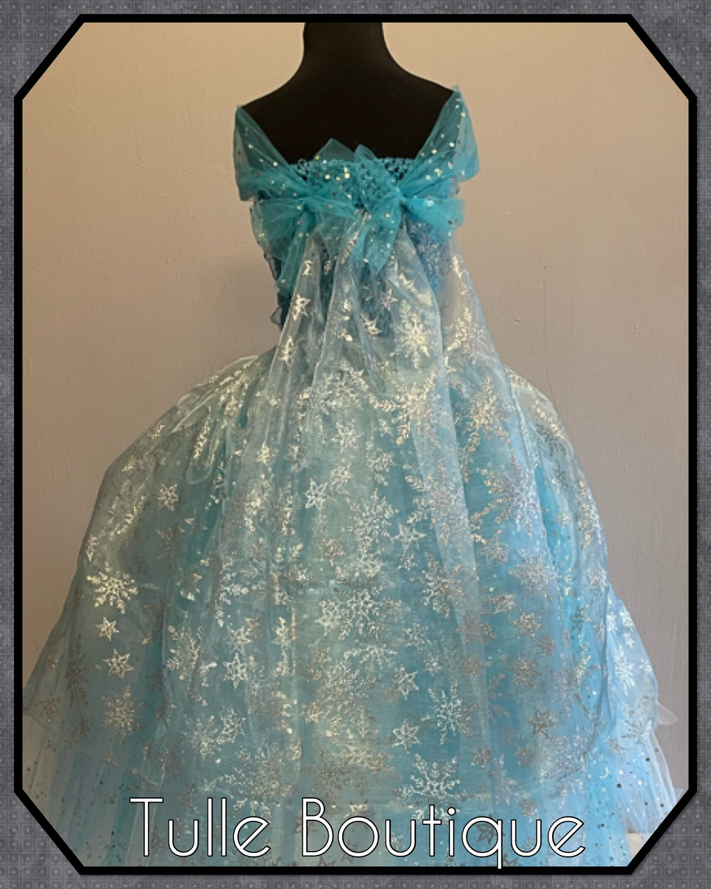 Girls toddlers Princess Elsa frozen tutu dress, ballgown, fancy dress costume full length