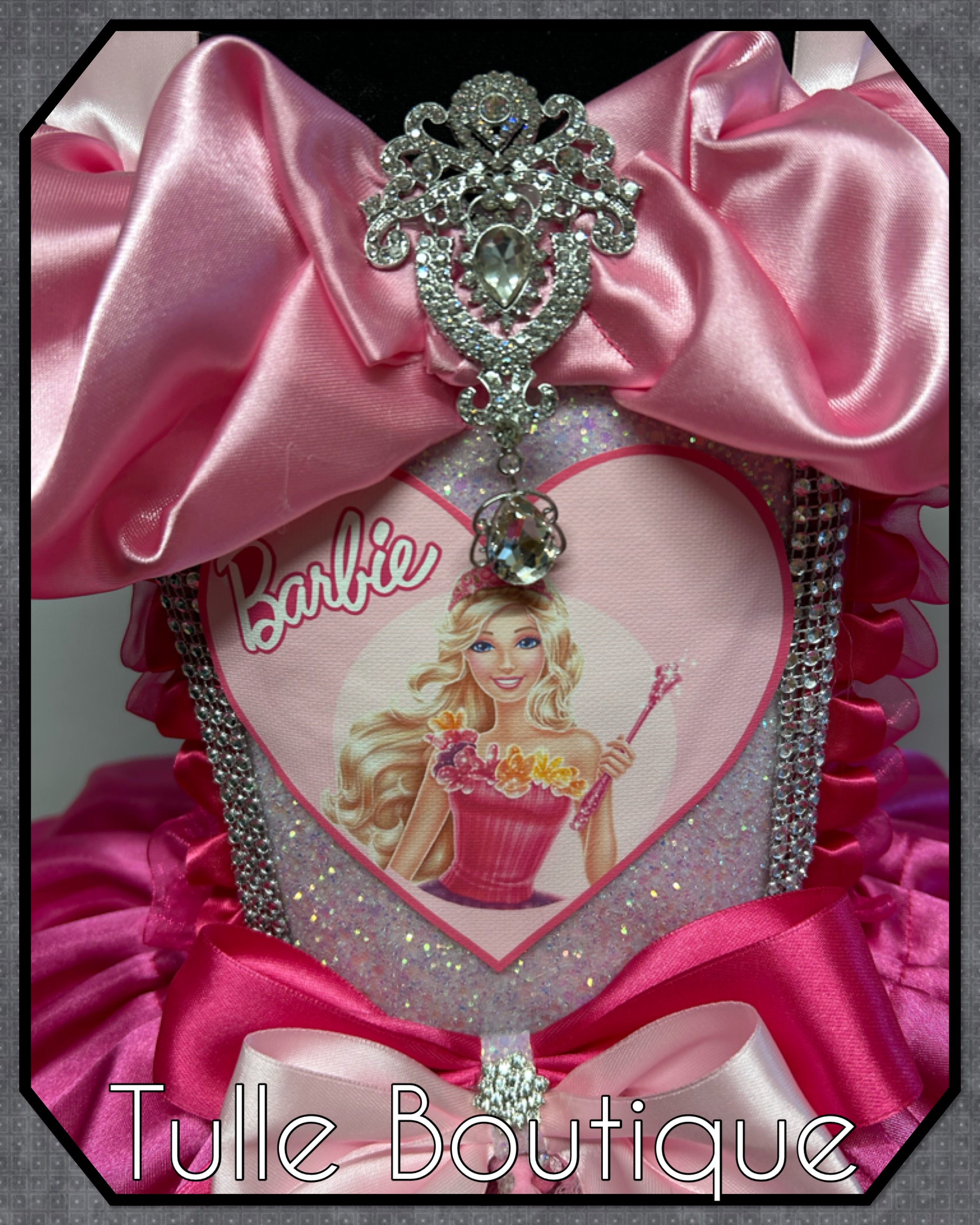 Girls toddlers Barbie Mix Pink Princess tutu dress, birthday ballgown, fancy dress costume