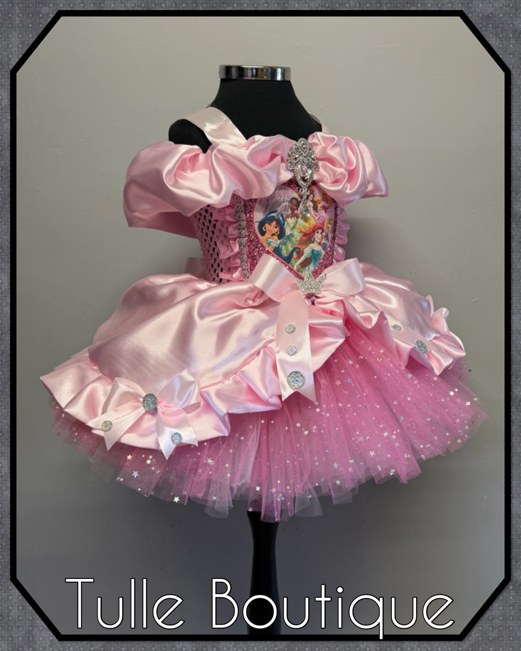 Girls toddlers pink Sparkly Disney Princess tutu dress, ballgown, fancy dress costume