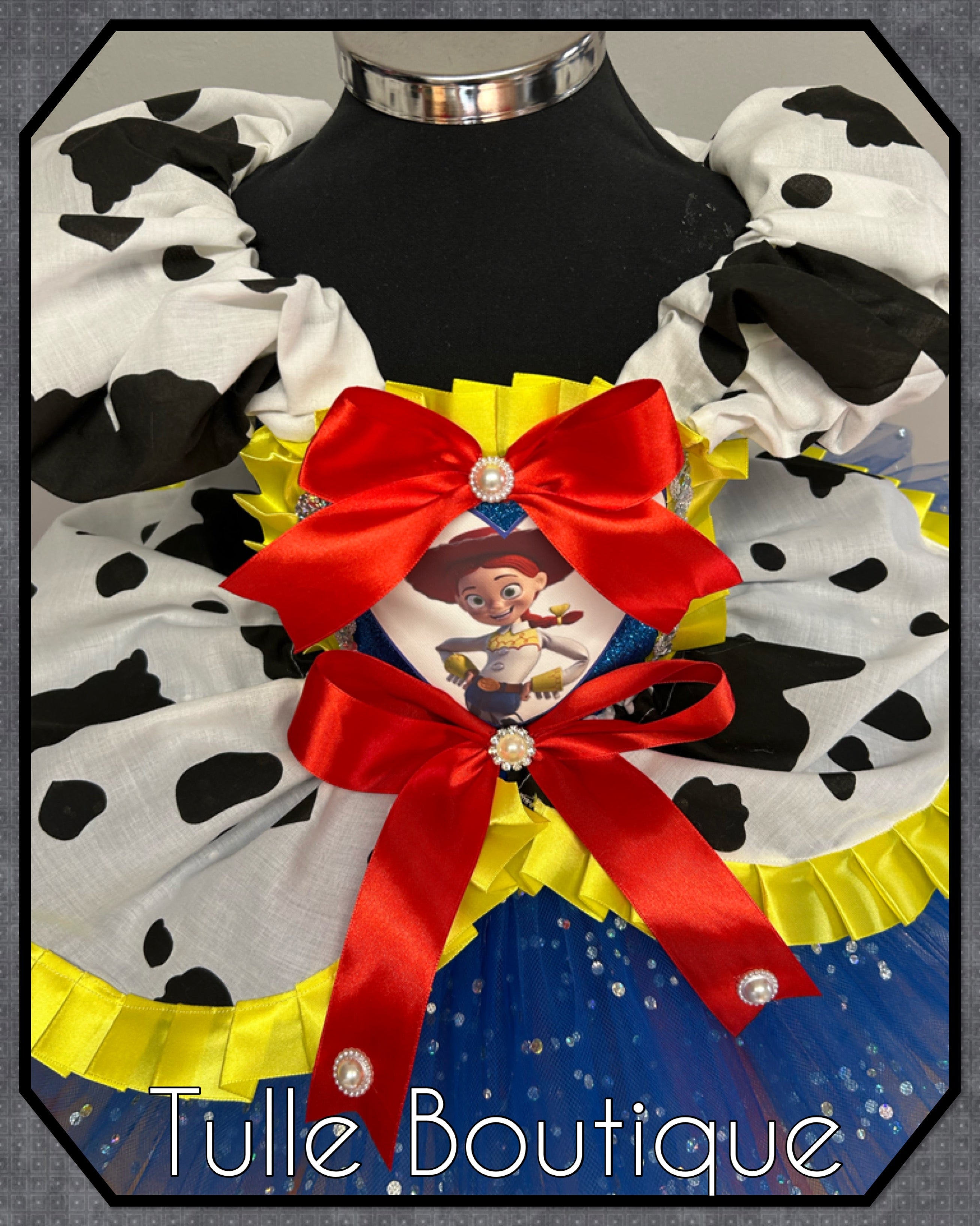 Girls Toddlers Princess Cow girl tutu dress, Jessie ballgown, fancy dress costume