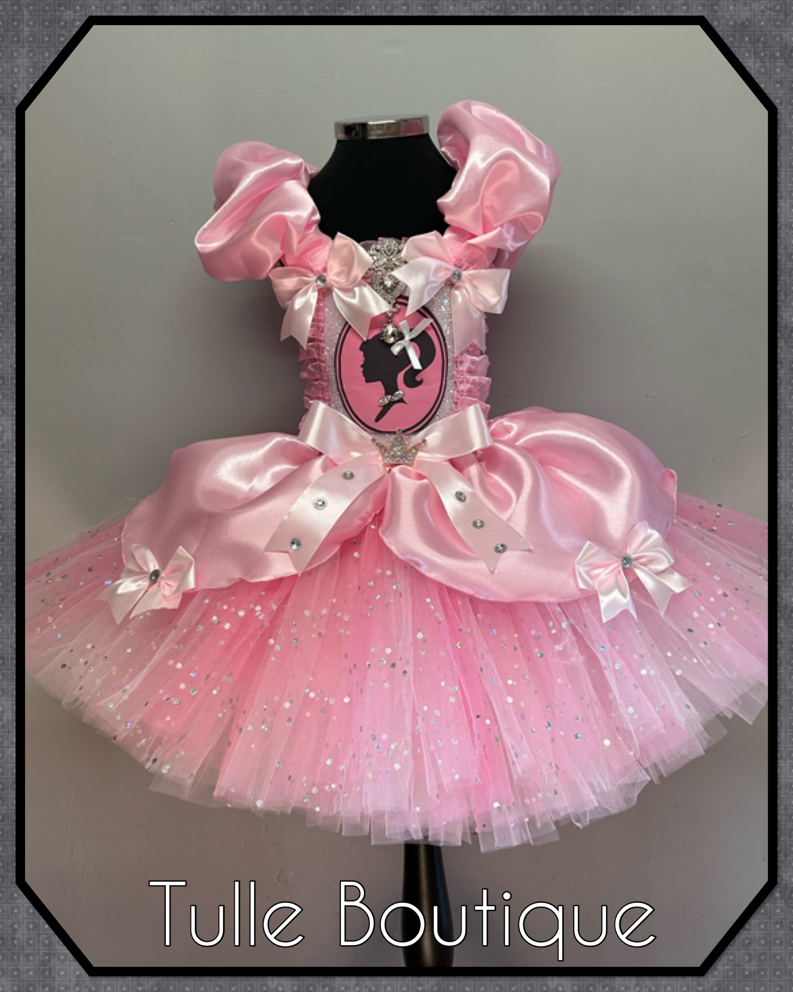 Girls toddlers Barbie Pink Princess tutu dress, birthday ballgown, fancy dress costume