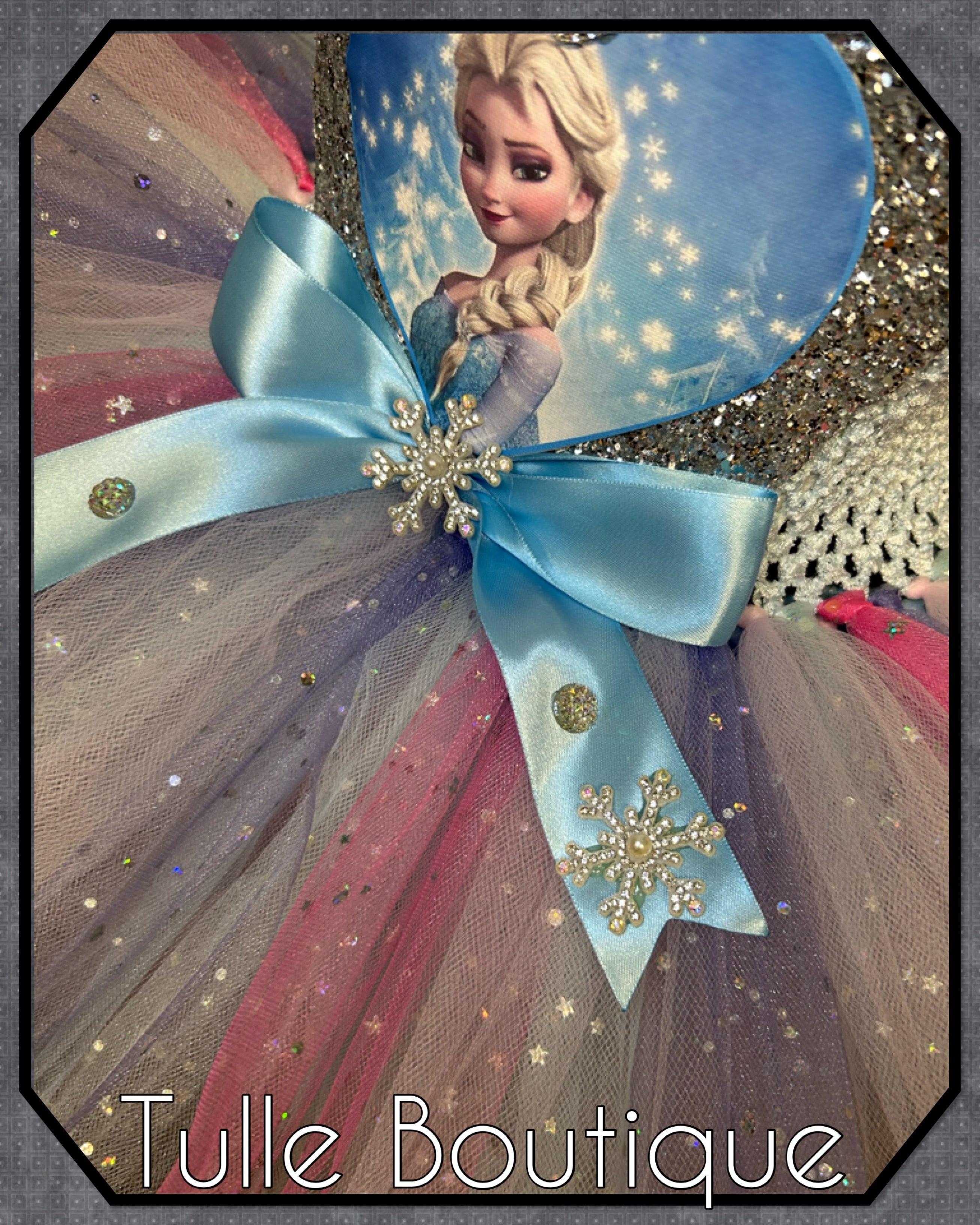 Girls toddlers Glitter Frozen Princess Elsa tutu dress, ballgown,Frozen fancy dress costume