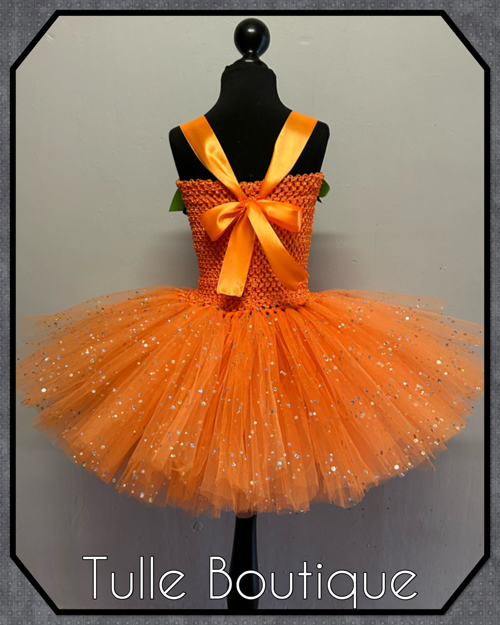 Girls toddlers Sparkly glitter Pumpkin Halloween tutu dress, ballgown, fancy dress costume