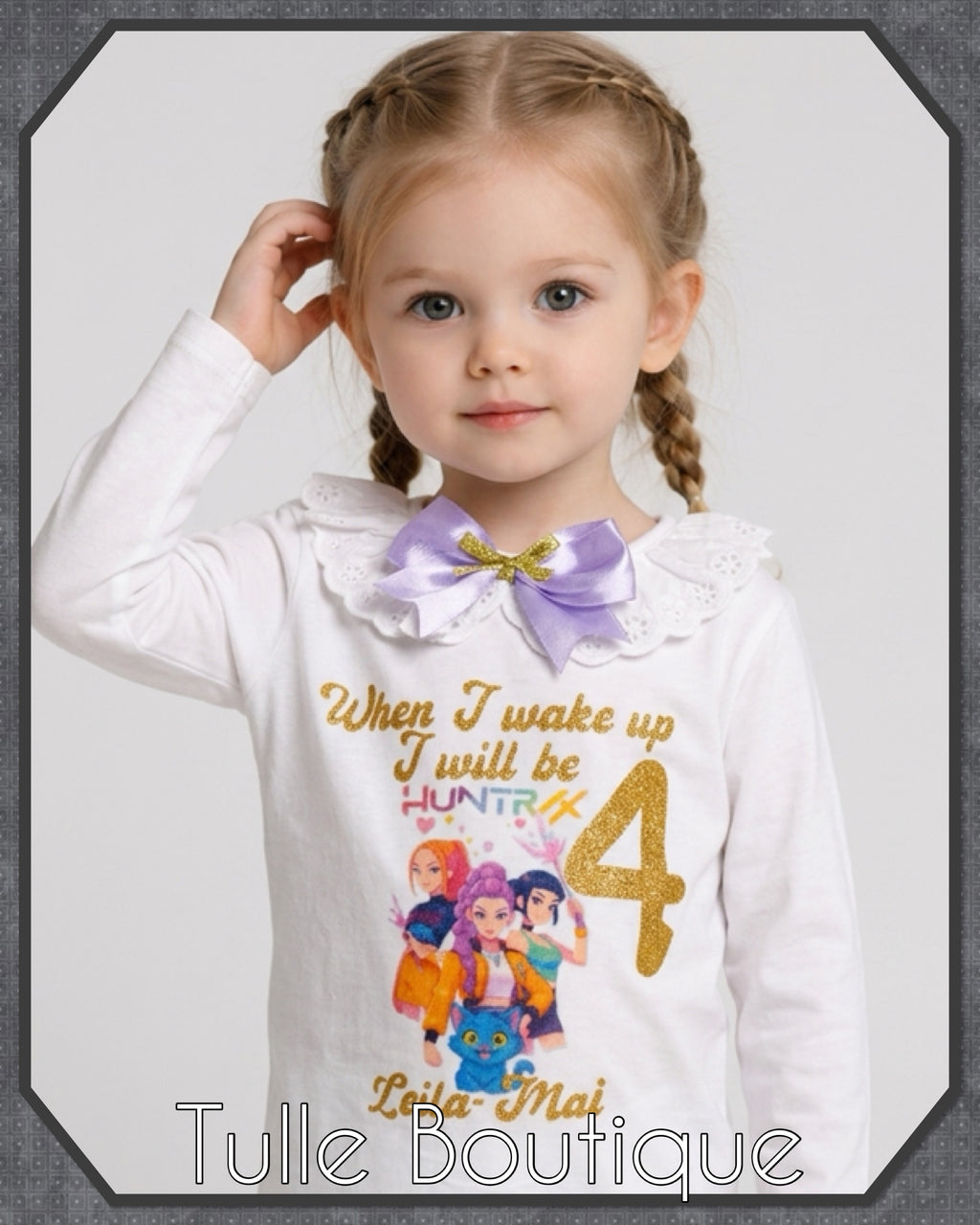 Girls toddlers Kpop demon hunters birthday personalised pjs