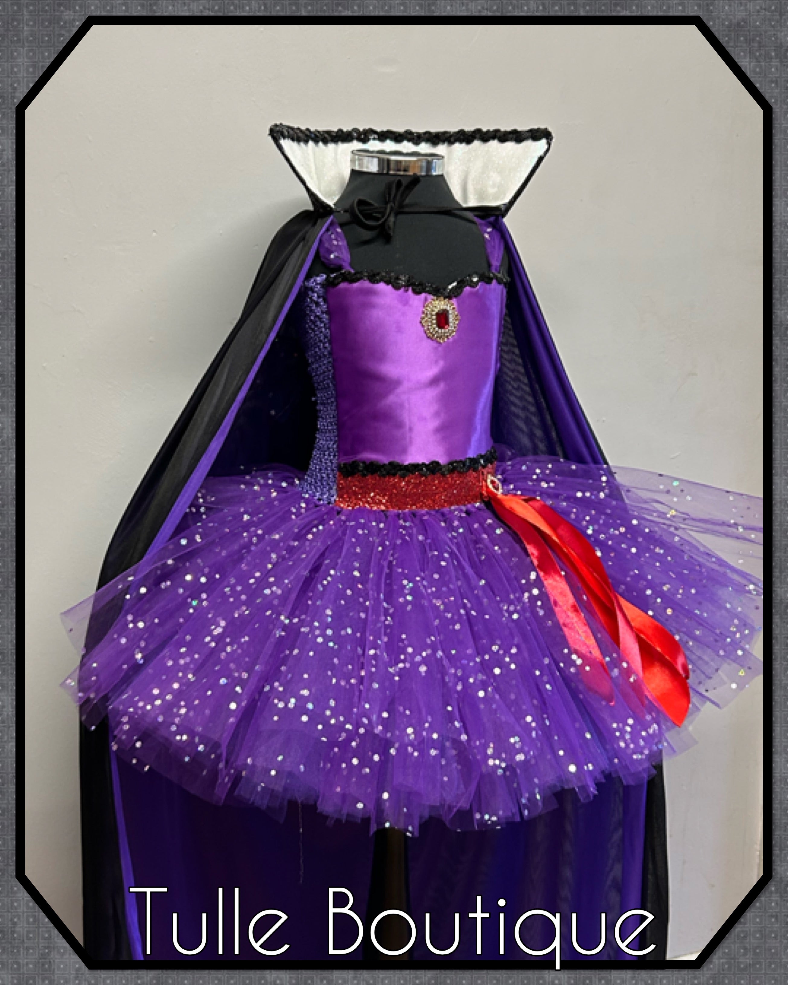 Girls toddlers Evil Queen tutu dress, ballgown, fancy dress costume
