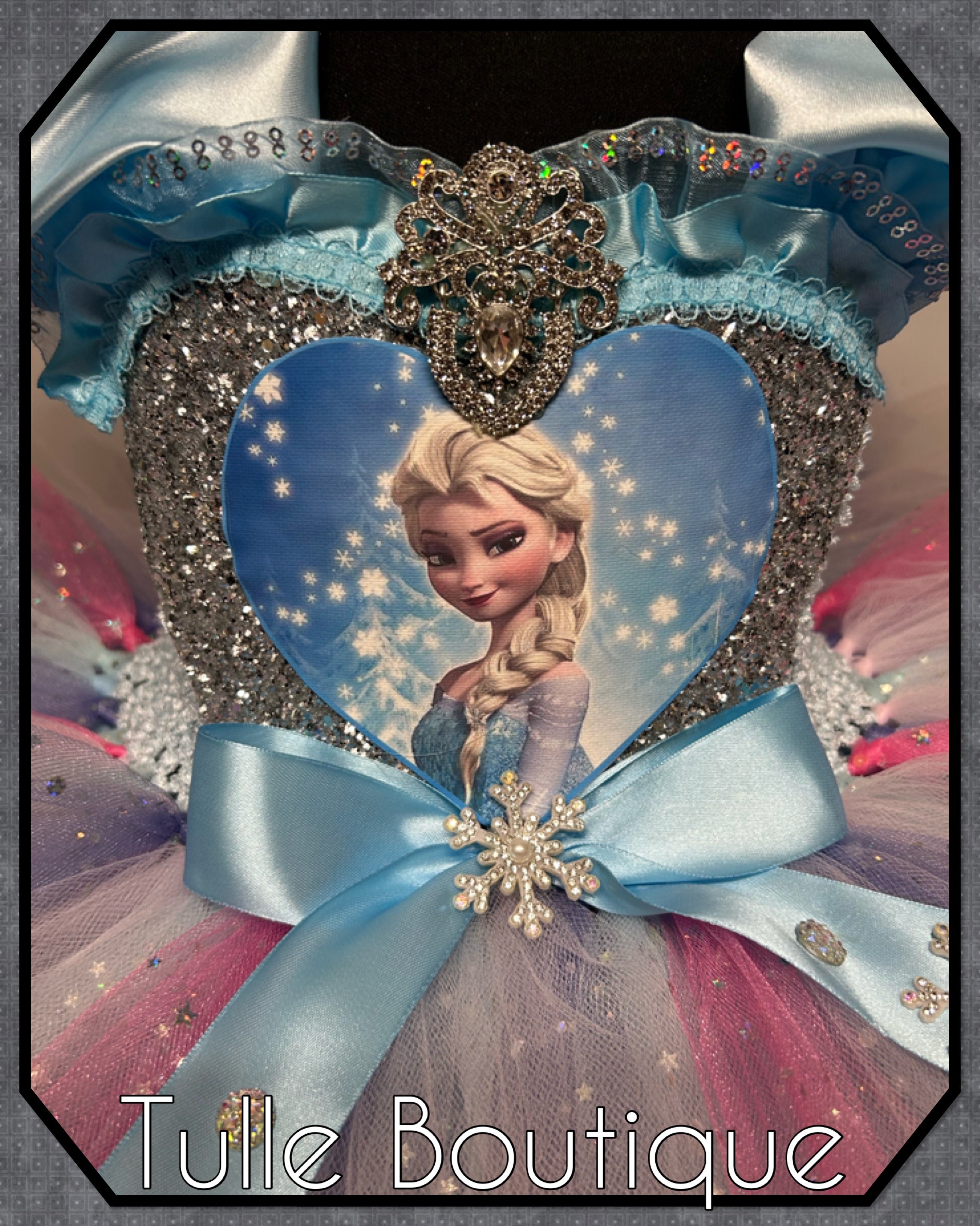 Girls toddlers Glitter Frozen Princess Elsa tutu dress, ballgown,Frozen fancy dress costume