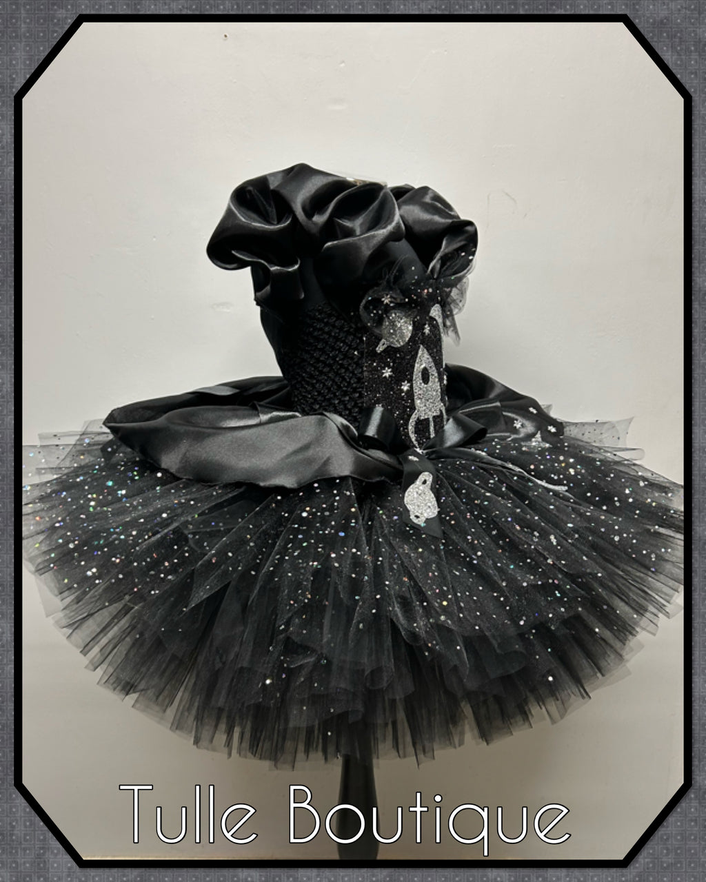 Girls toddlers Glitter Space tutu dress, birthday ballgown, fancy dress costume