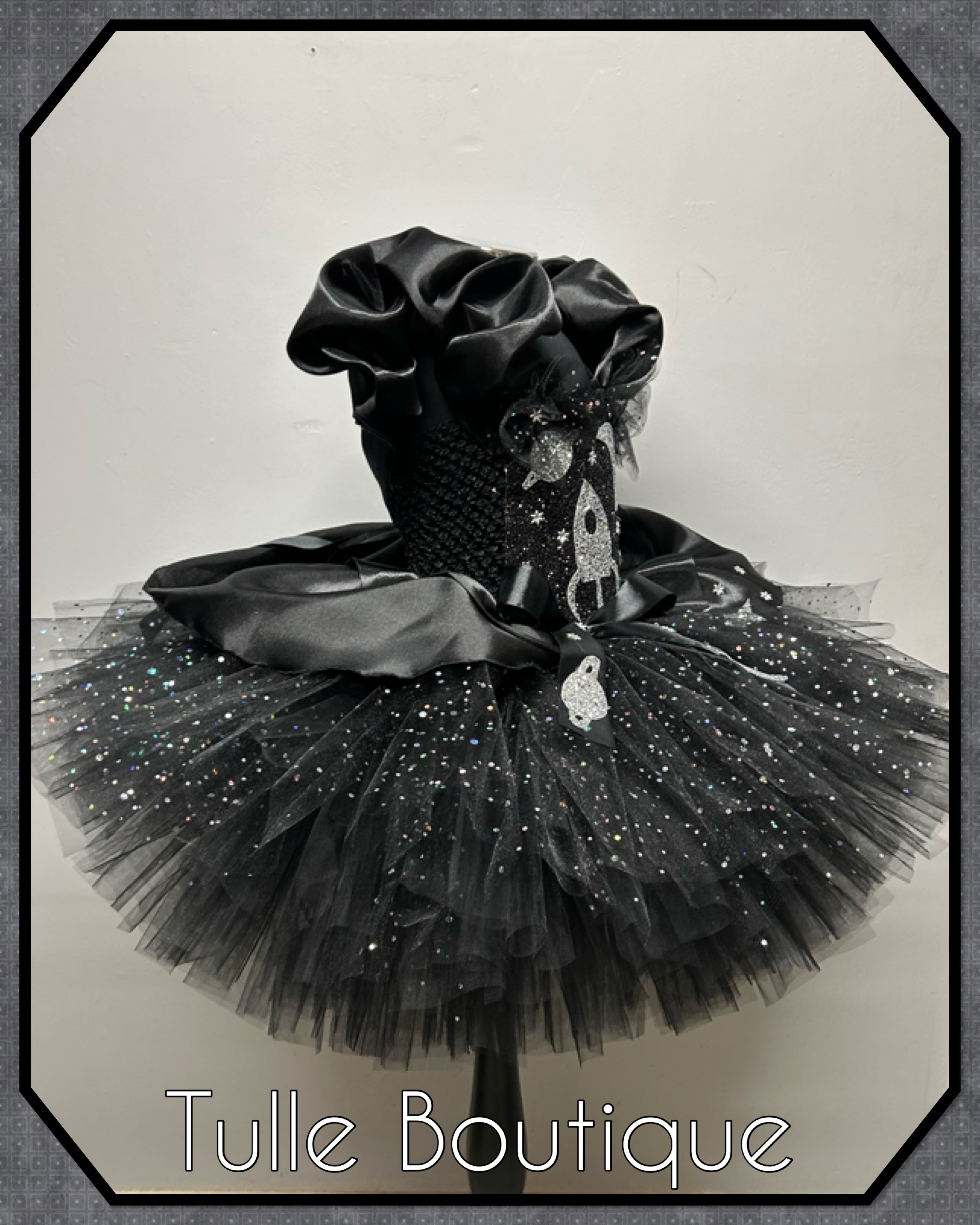 Girls toddlers Glitter Space tutu dress, birthday ballgown, fancy dress costume