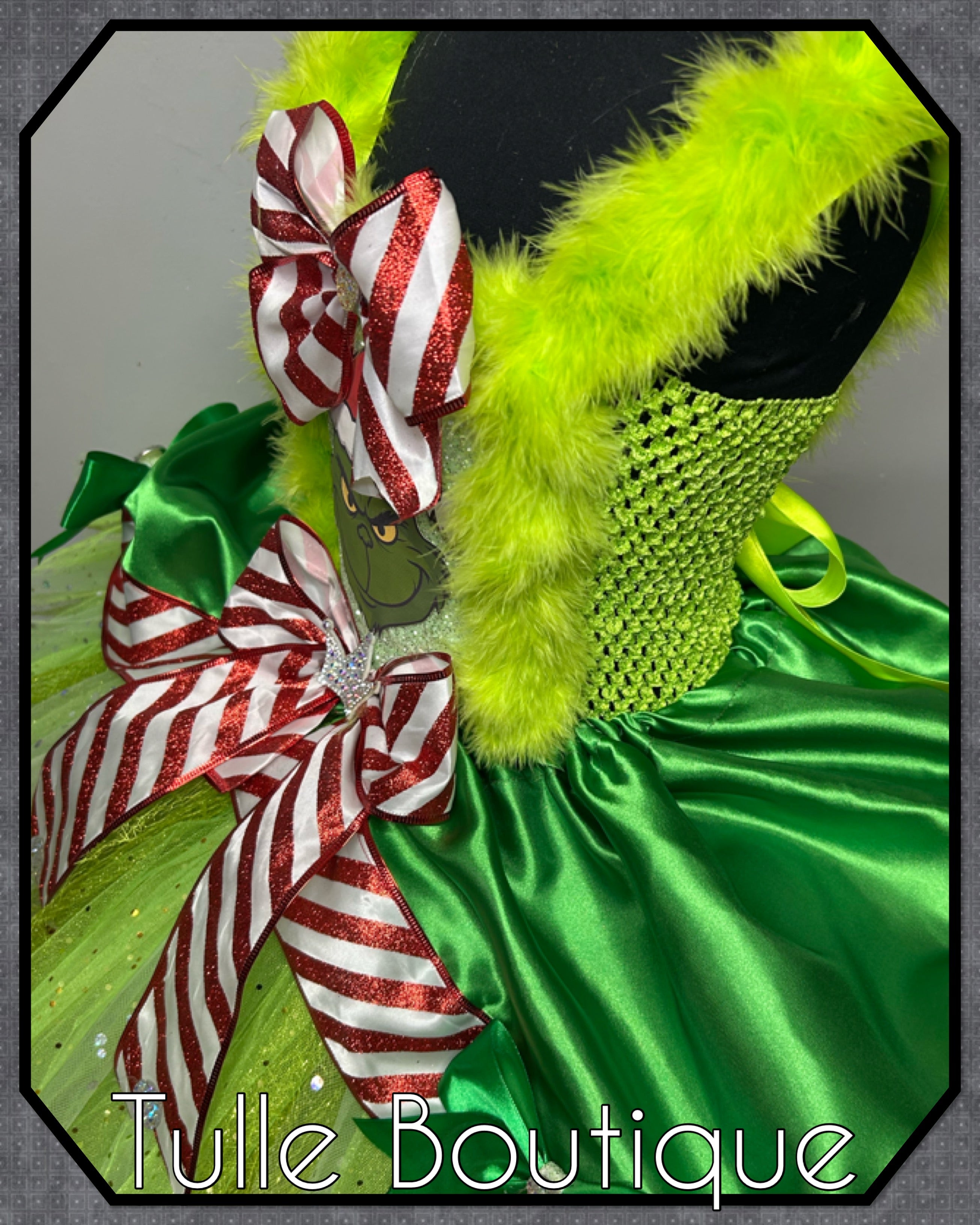 Girls toddlers The Christmas Grinch  tutu dress,ballgown, fancy dress costume